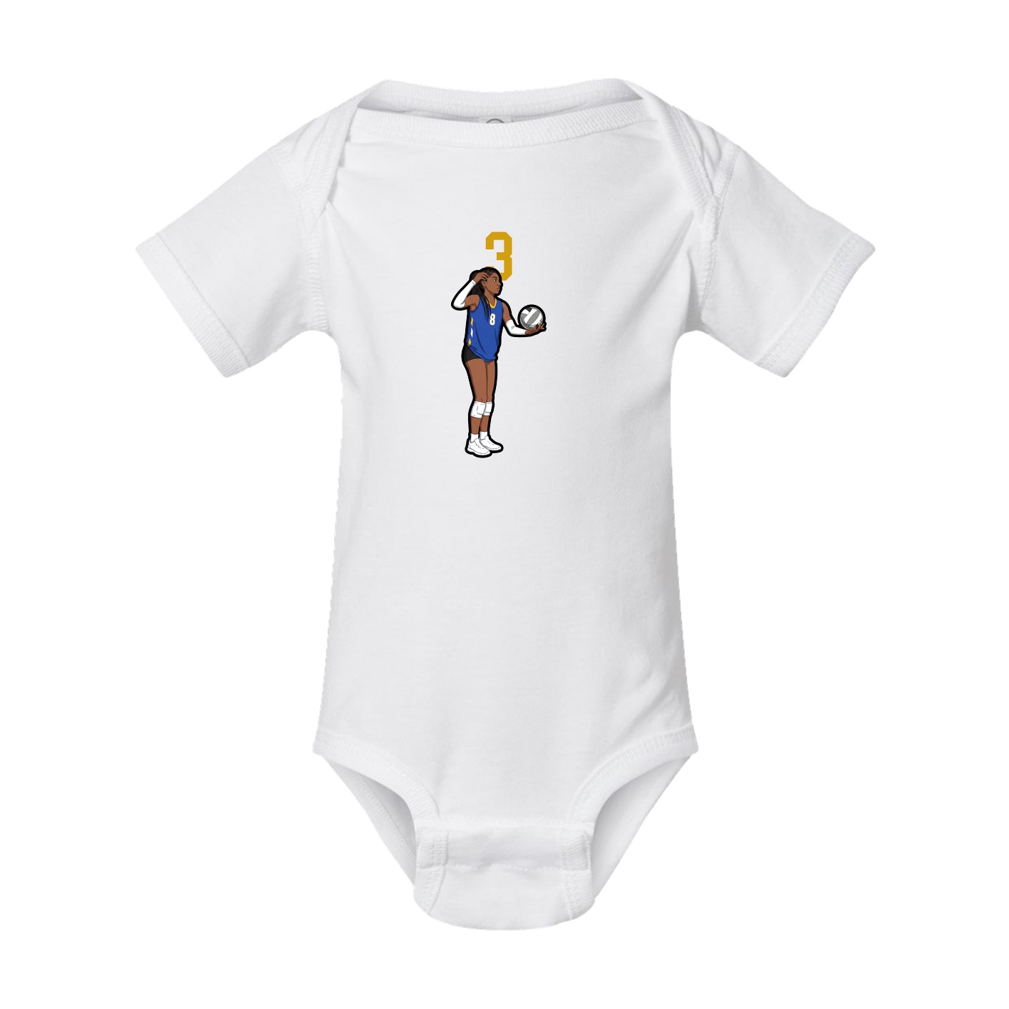 Baby Onesie — Number Top in White