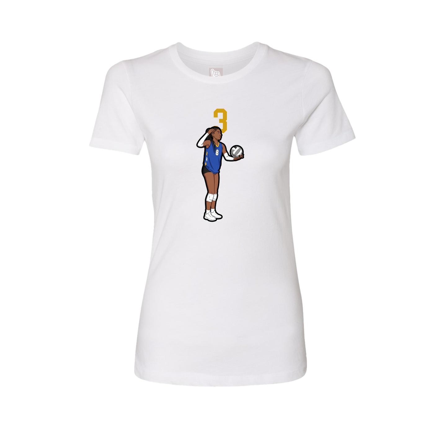 Womens Tee — Number Top in White