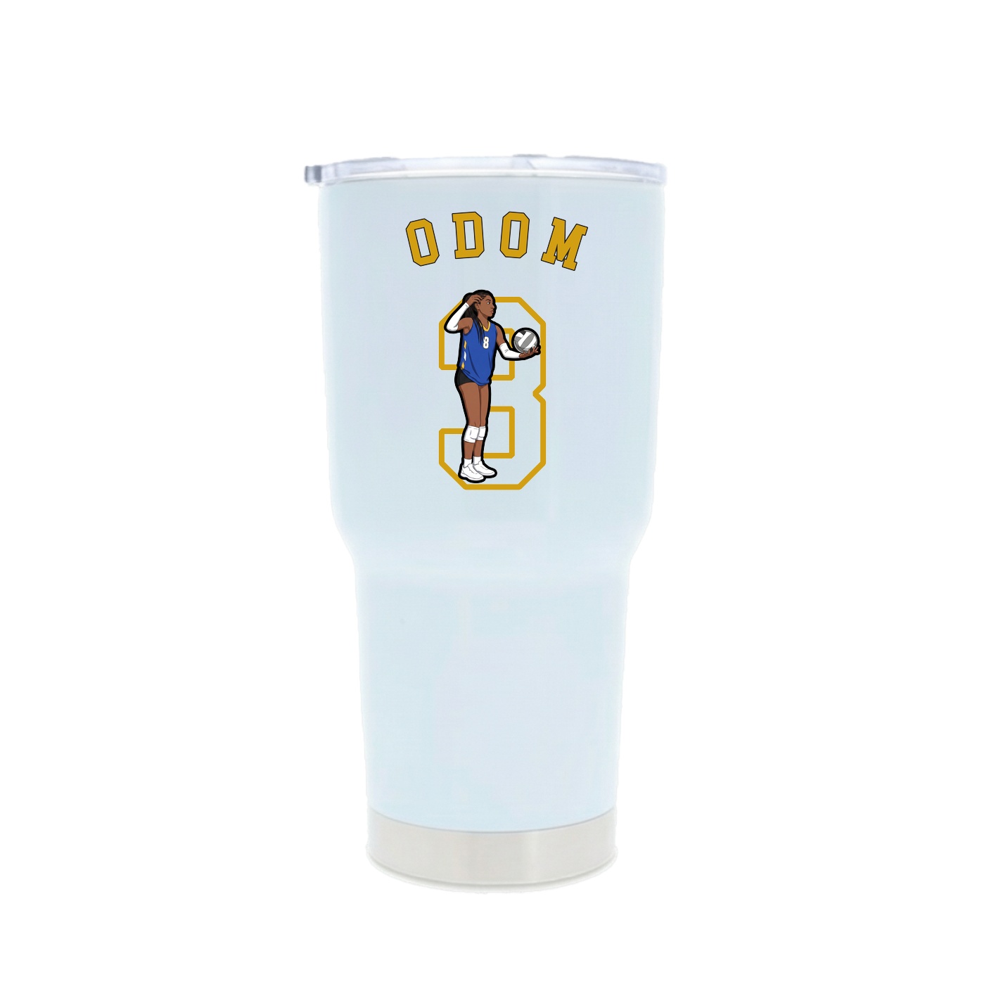 30oz Stainless Steel Tumbler — Shirsey Arch in White