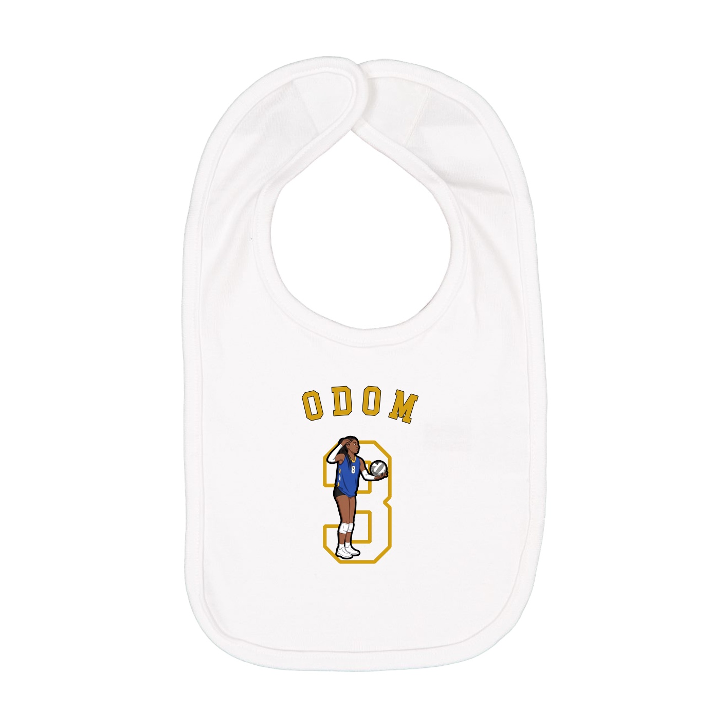 Infant Bib — Shirsey Arch in White
