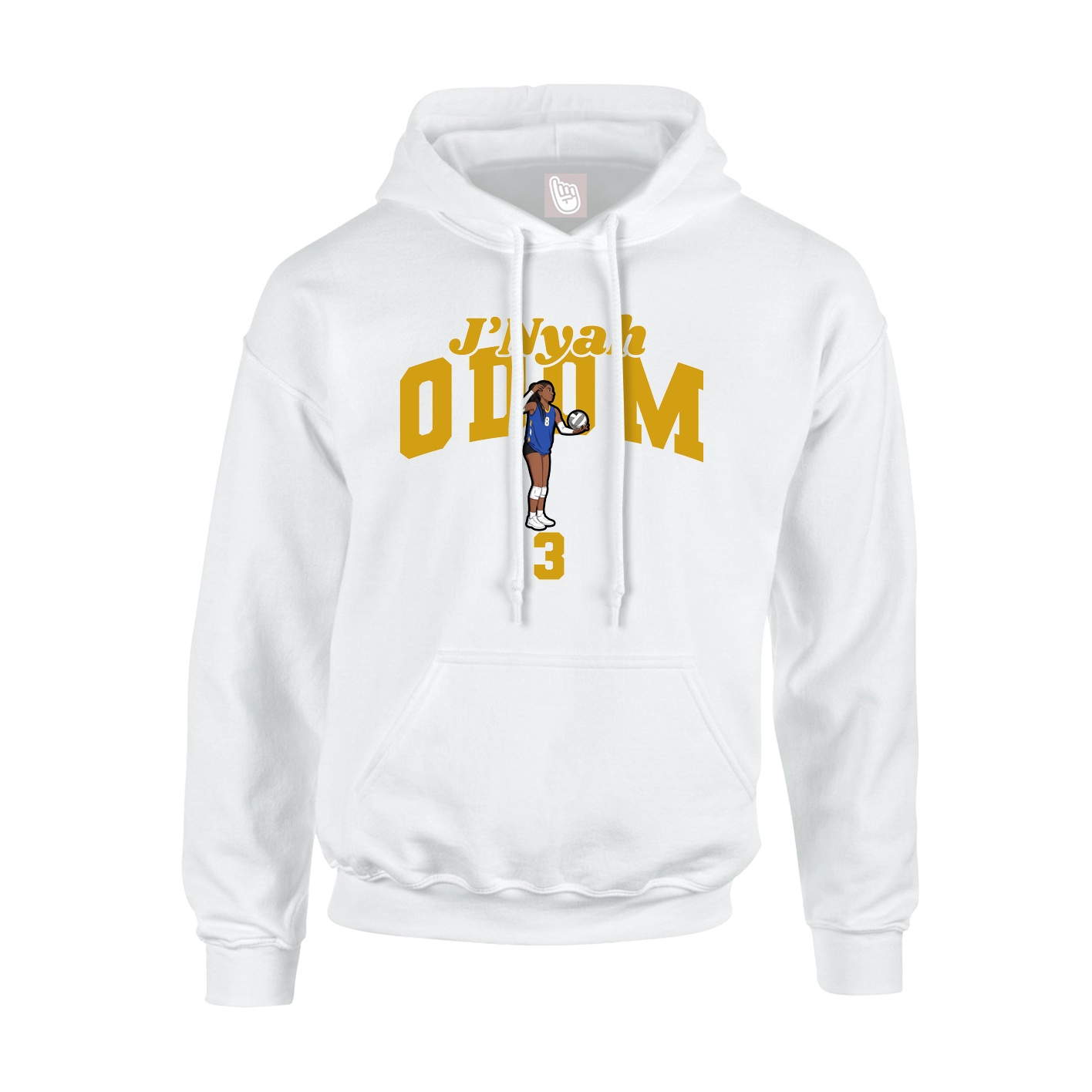 Hoodie — Signature Arch in White