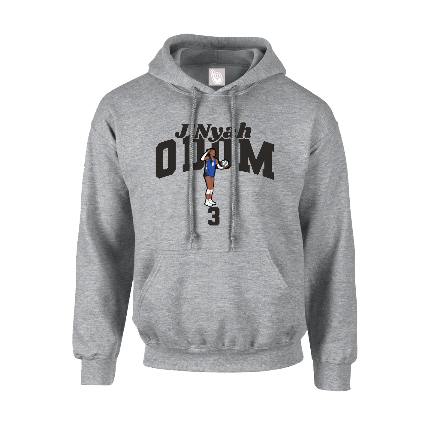 Youth Hoodie — Signature Arch in Grey