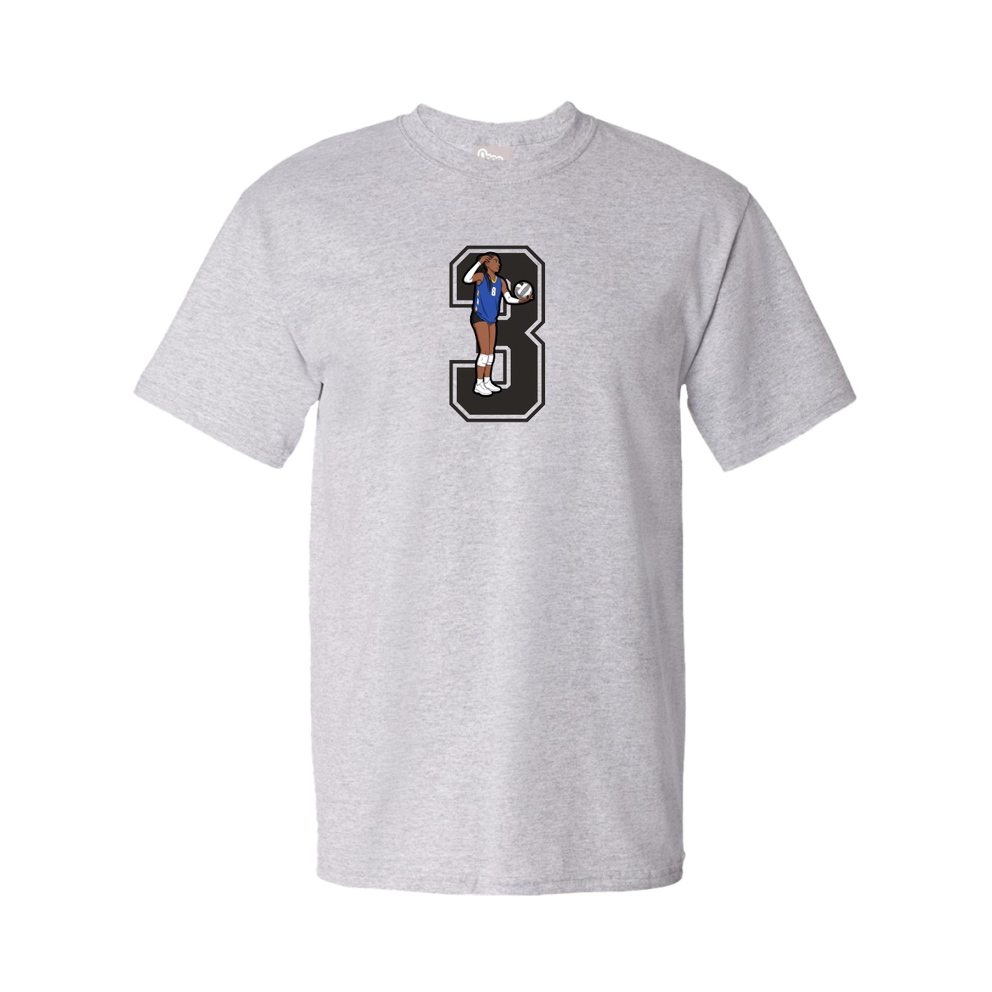 Youth Tee — Number in Grey