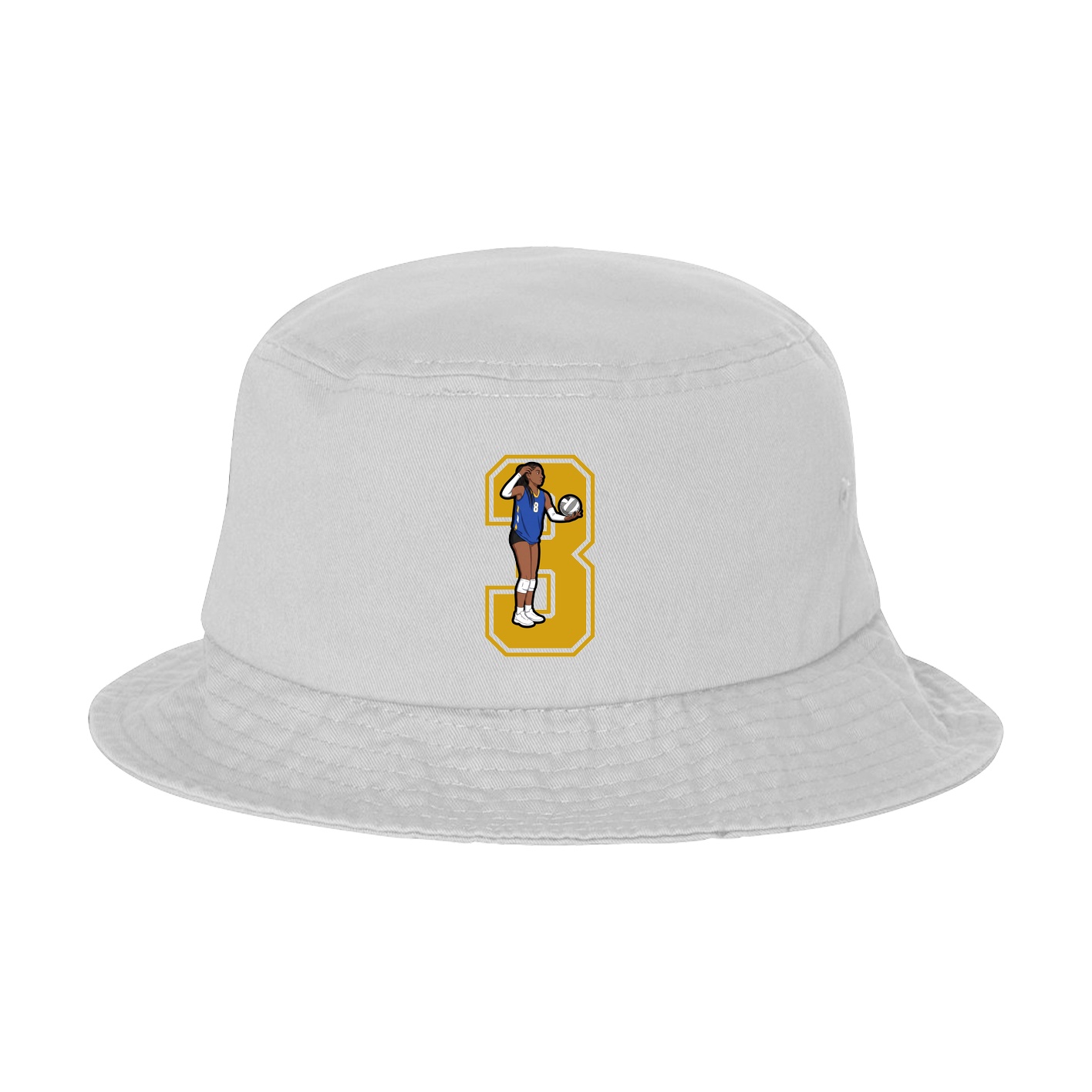 Bucket Cap — Number in White