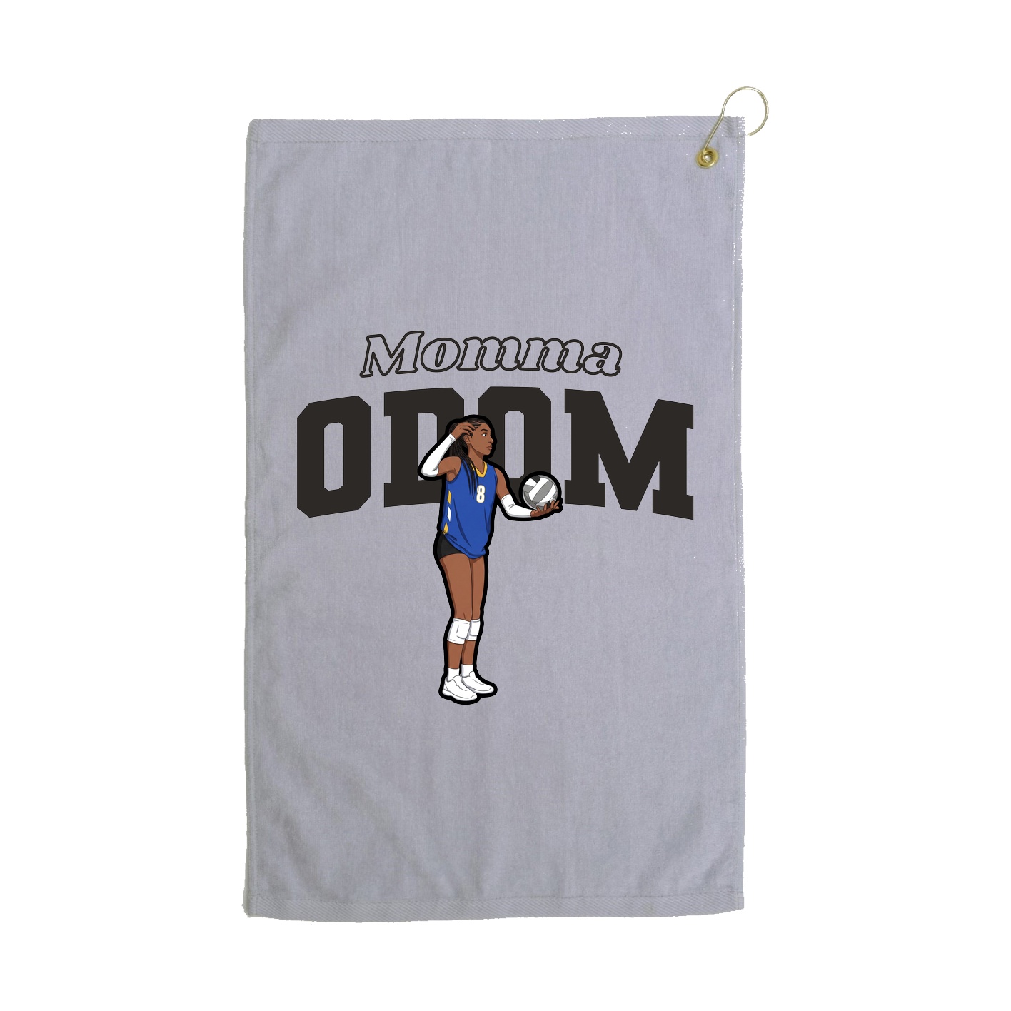 Golf Towel — Mothers Day Block in Grey