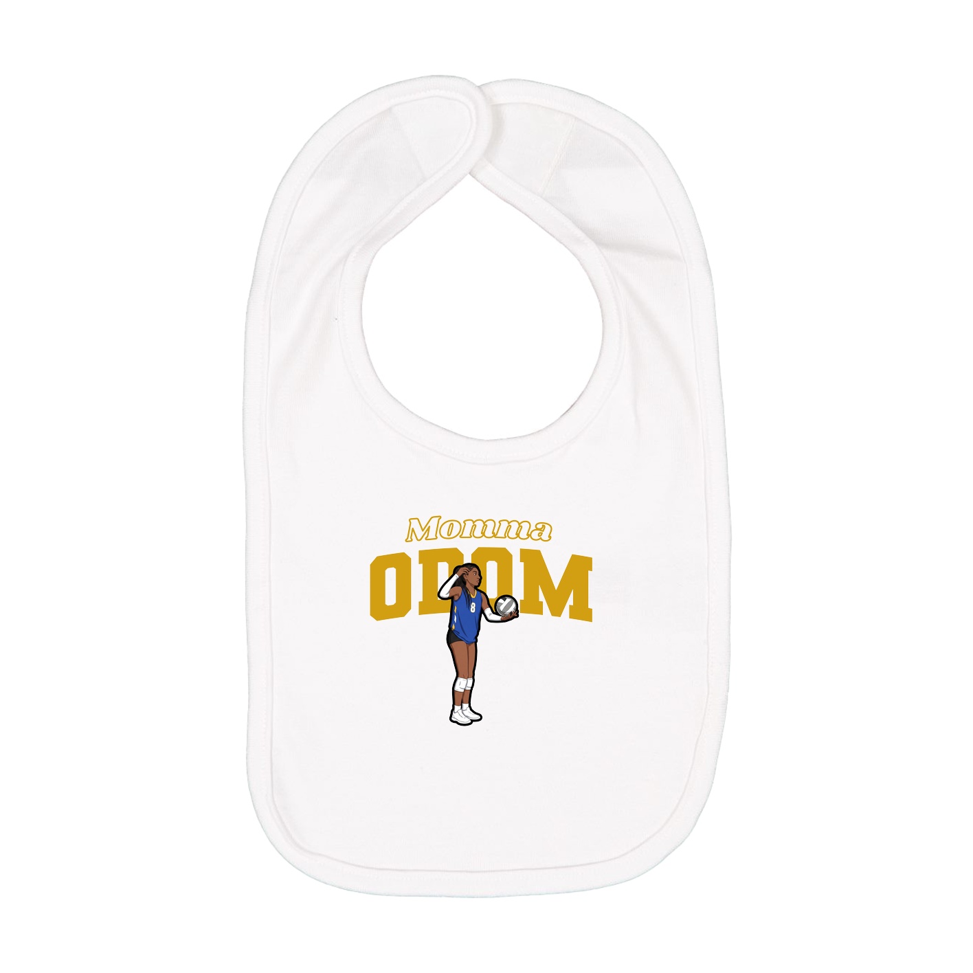 Infant Bib — Mothers Day Block in White