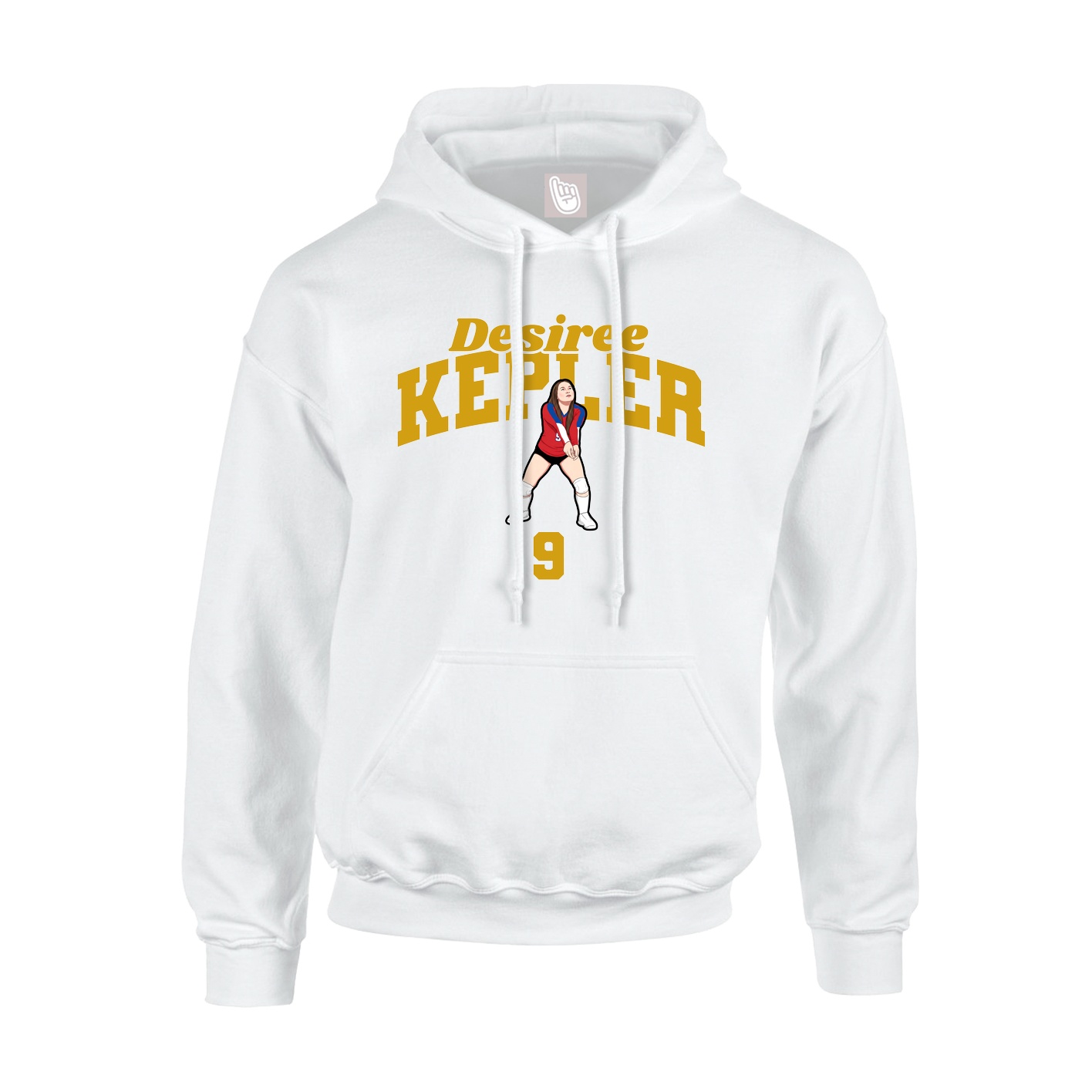Youth Hoodie — Signature Arch in White