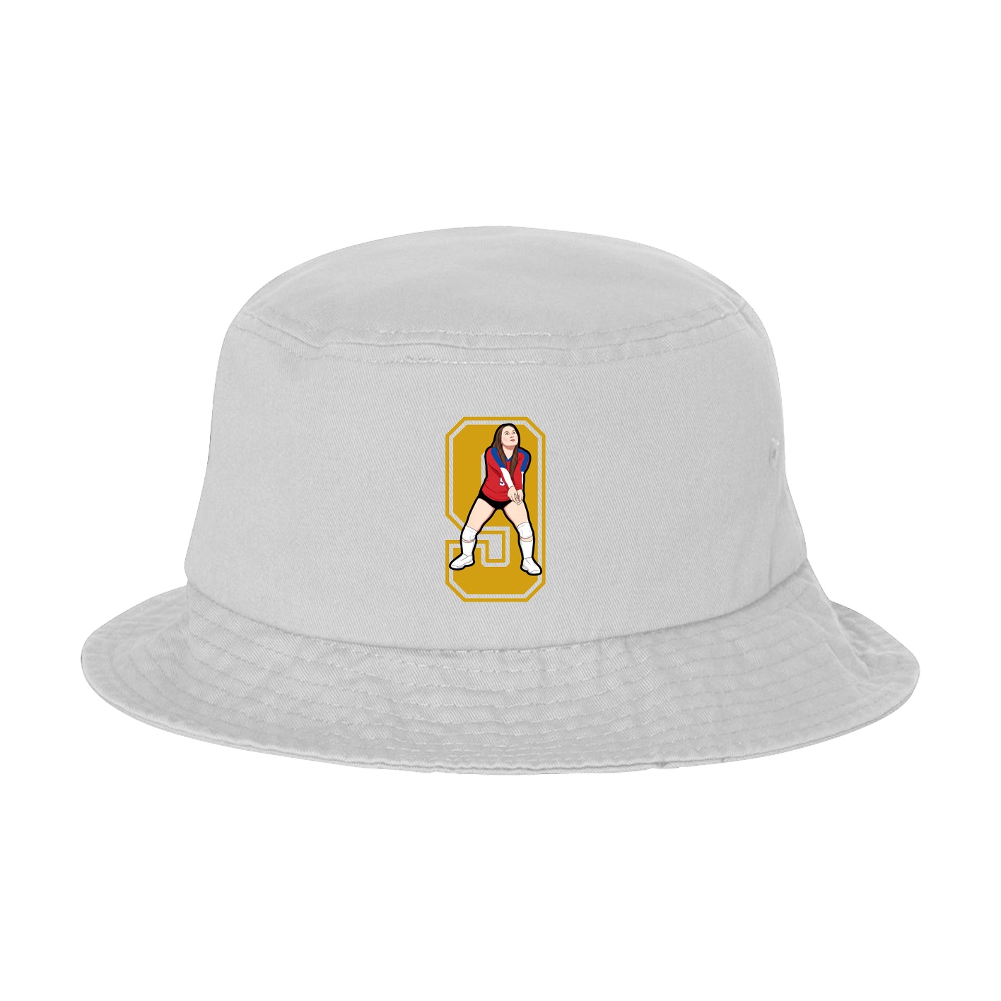 Bucket Cap — Number in White