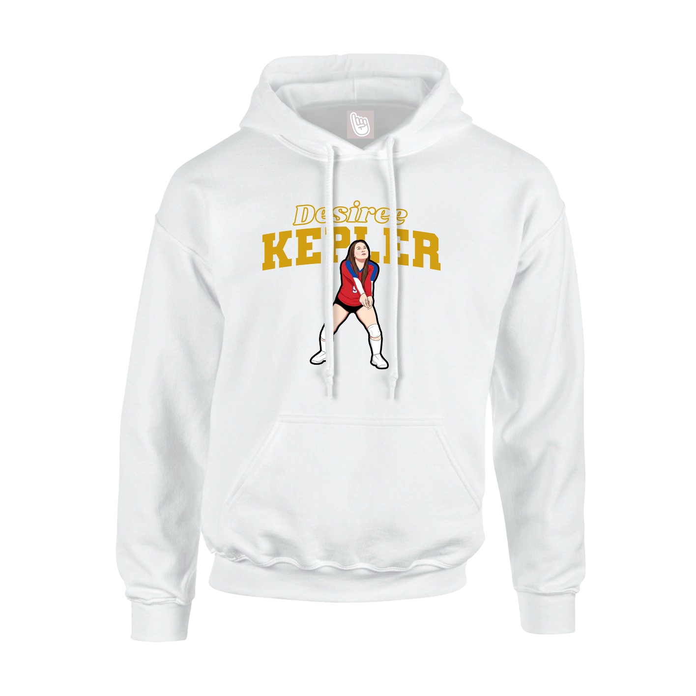 Hoodie — Name Arch in White