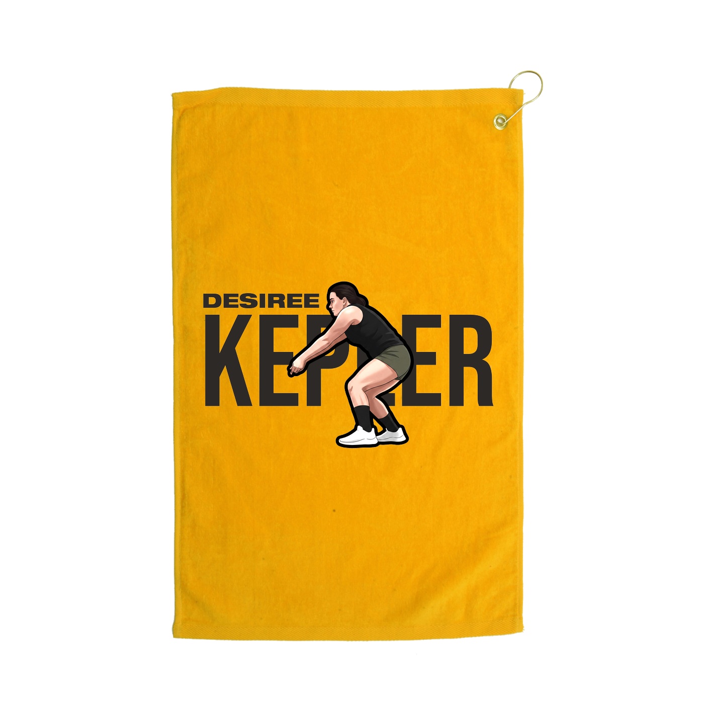 Golf Towel — Player Name in Gold
