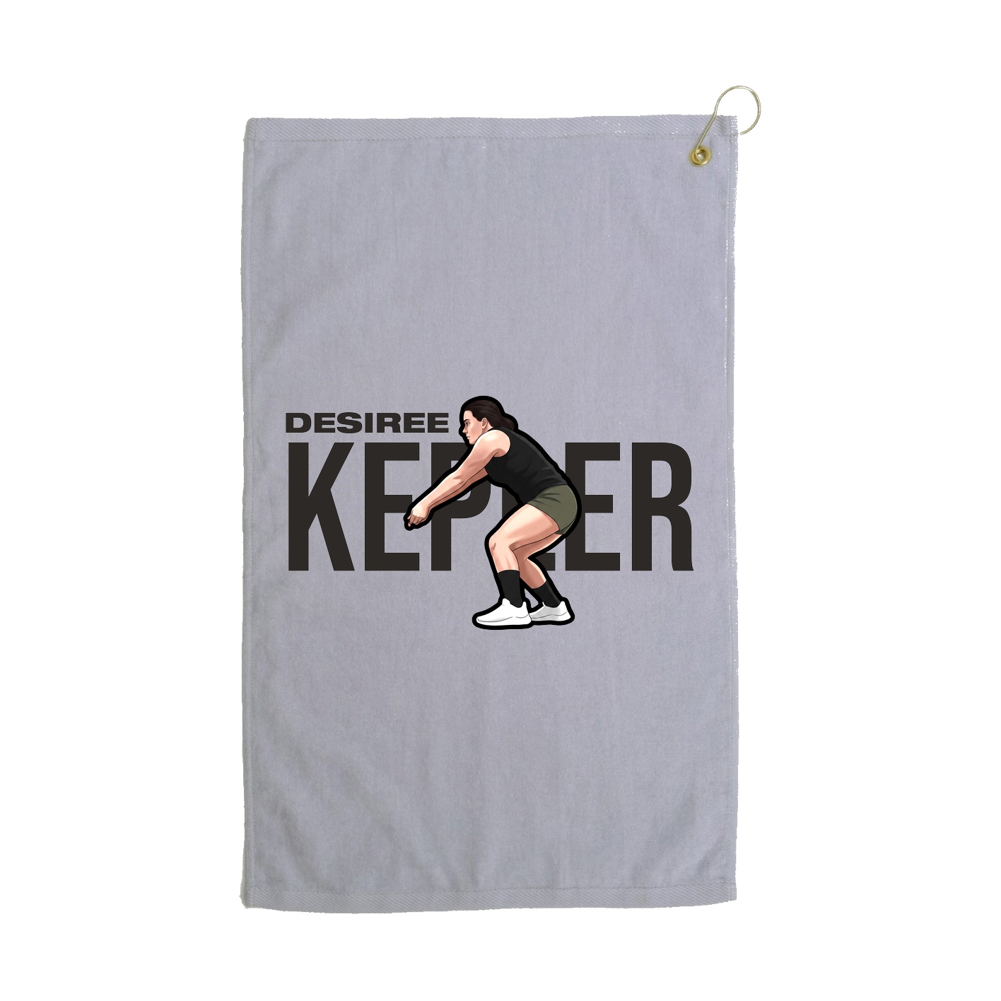Golf Towel — Player Name in Grey