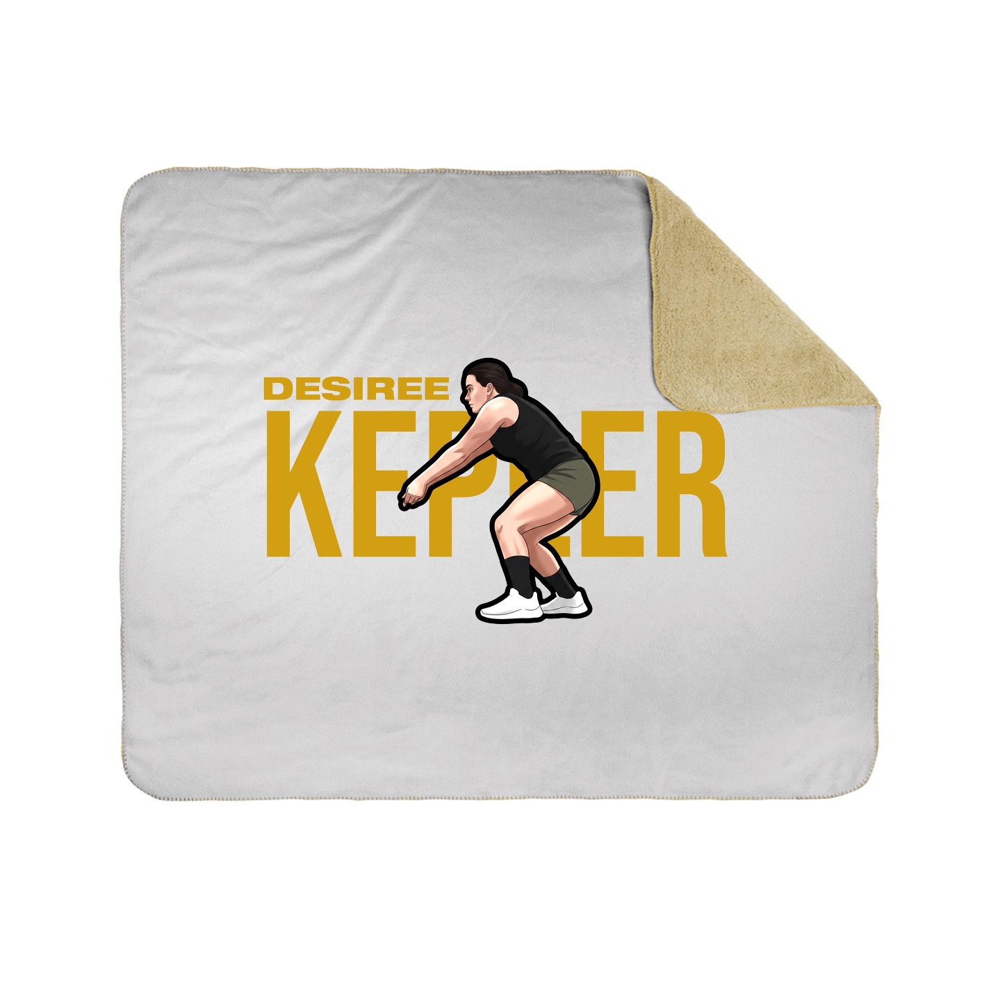 Throw Blanket — Player Name in White