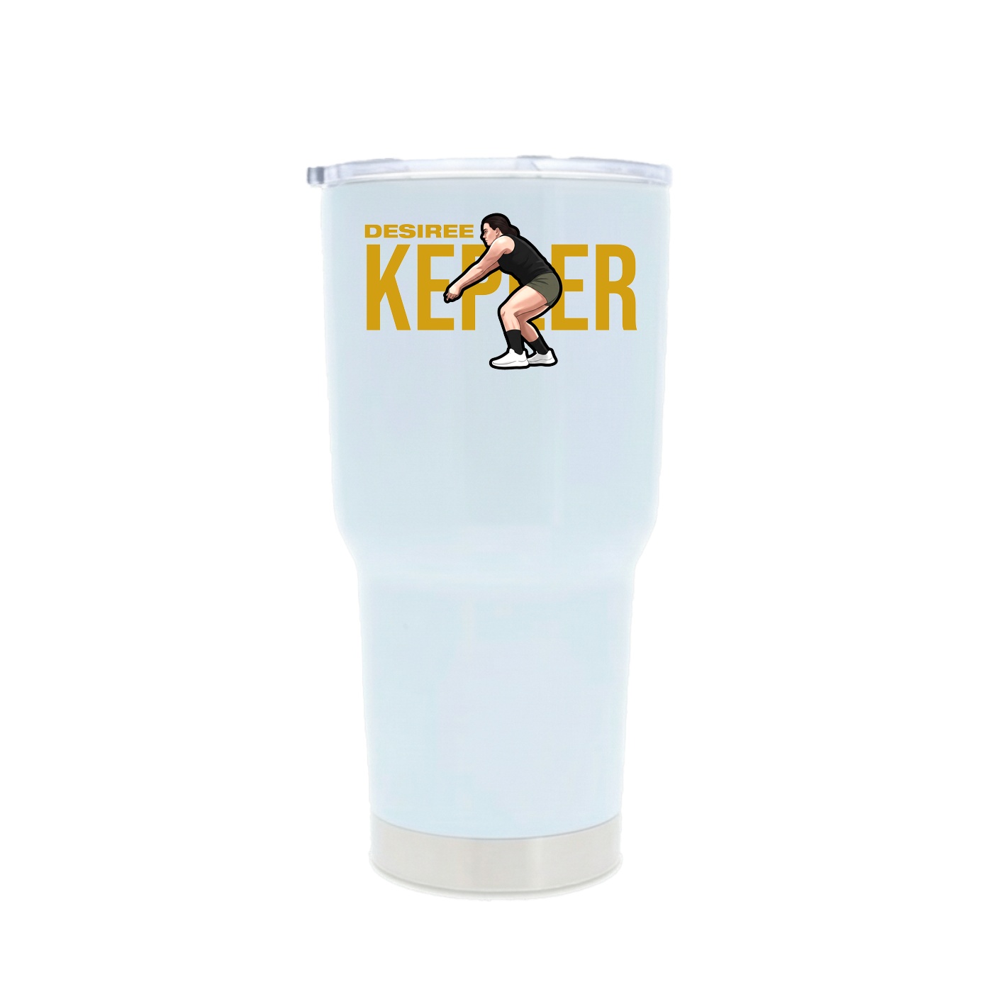30oz Stainless Steel Tumbler — Player Name in White