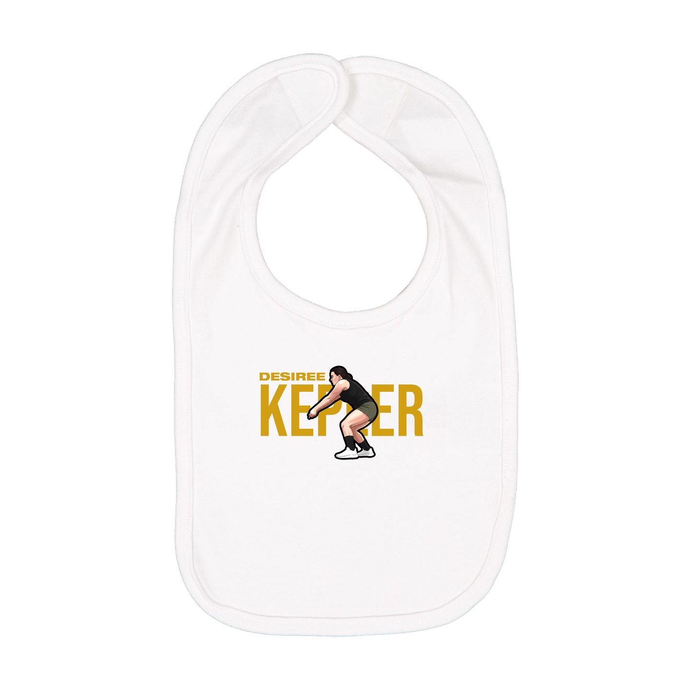 Infant Bib — Player Name in White