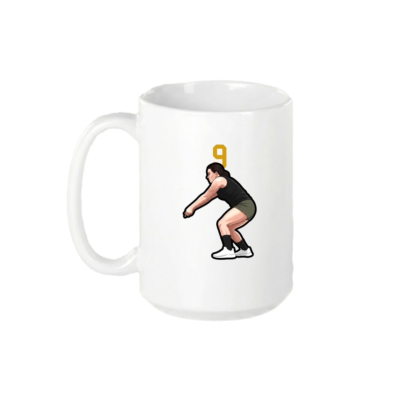 15oz Coffee Mug — Number Top in White