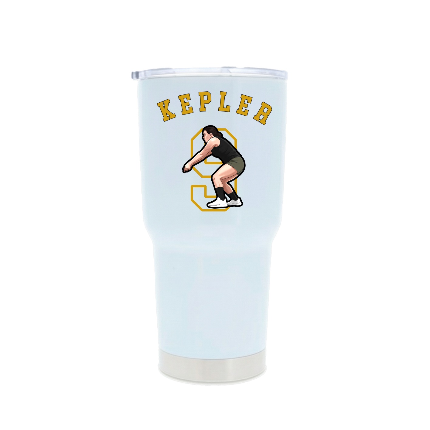 30oz Stainless Steel Tumbler — Shirsey Arch in White