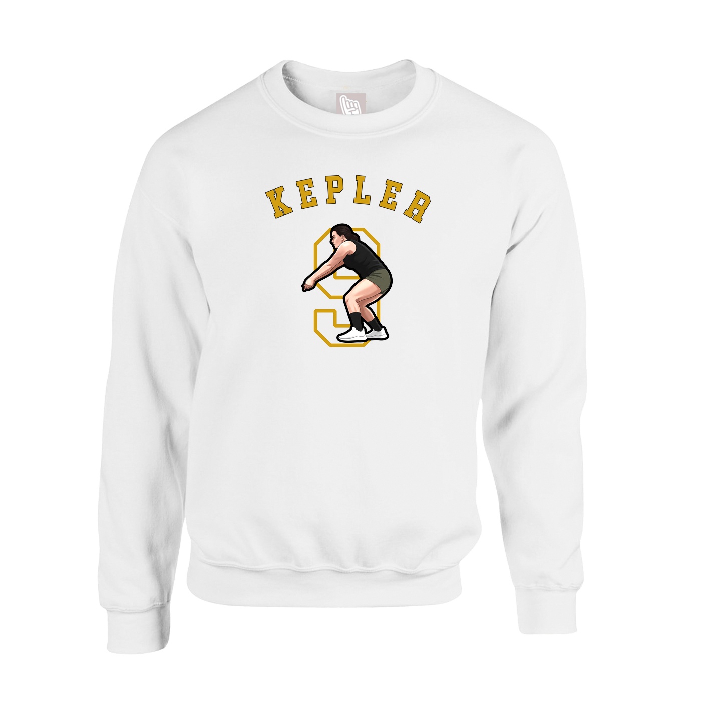 Fleece Crew — Shirsey Arch in White