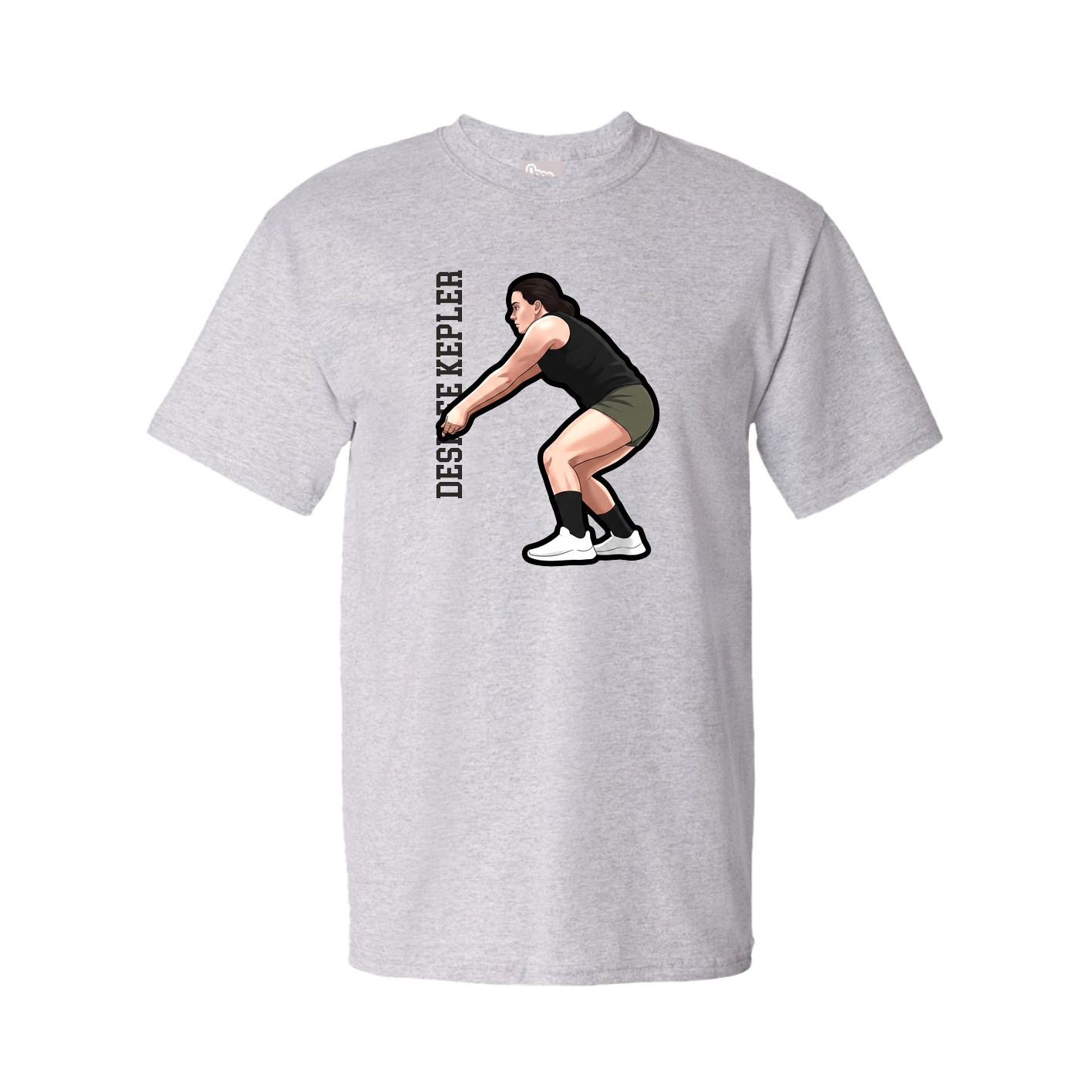 Youth Tee — Name Vertical in Grey