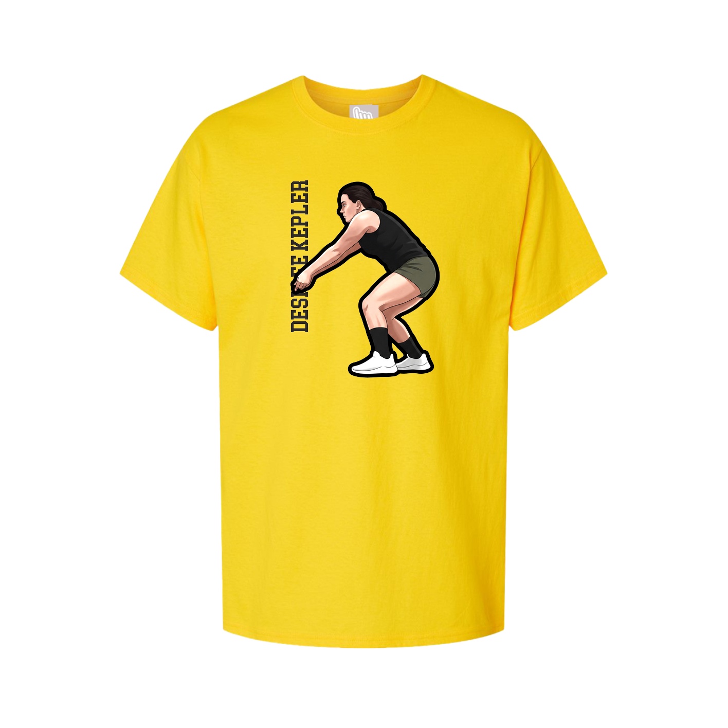 Youth Tee — Name Vertical in Gold