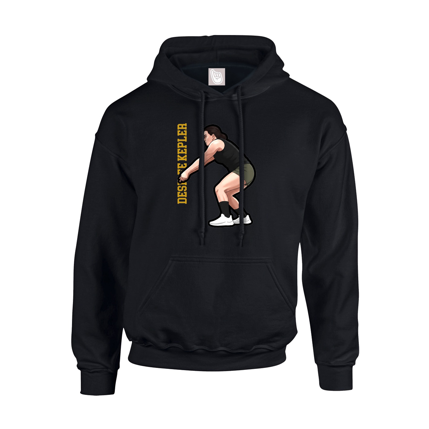 Hoodie — Name Vertical in Black