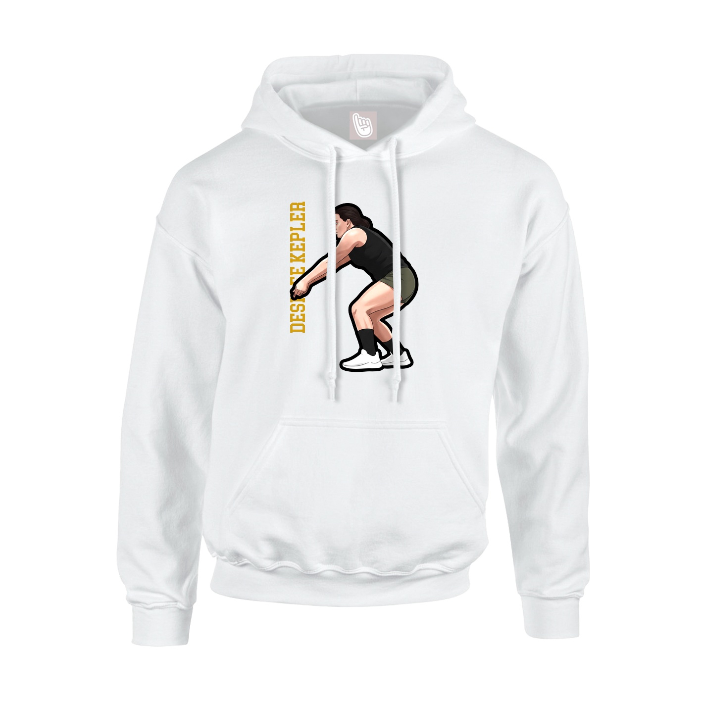 Hoodie — Name Vertical in White
