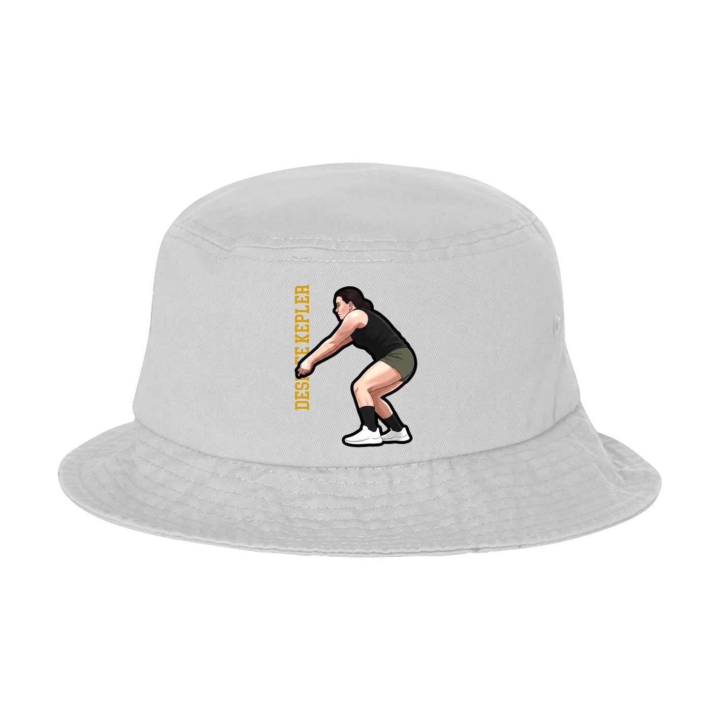 Bucket Cap — Name Vertical in White