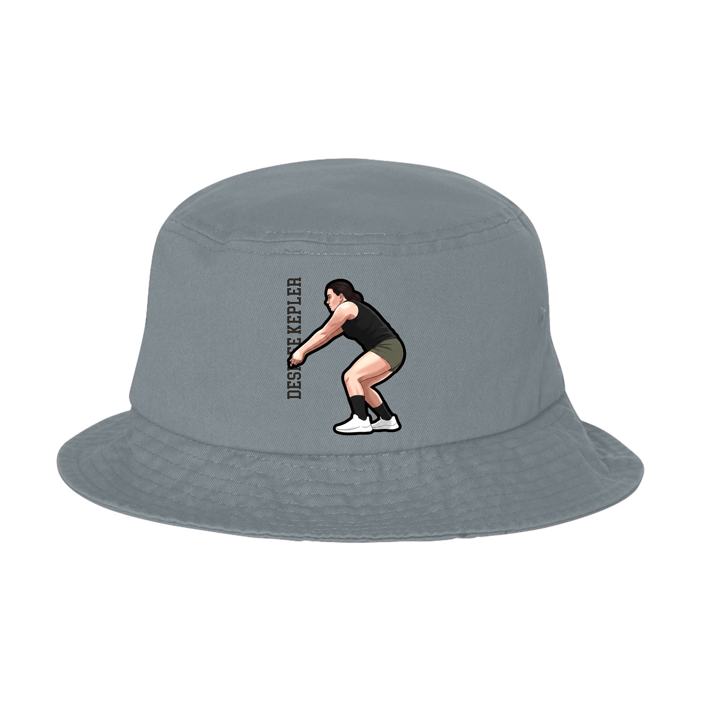 Bucket Cap — Name Vertical in Grey