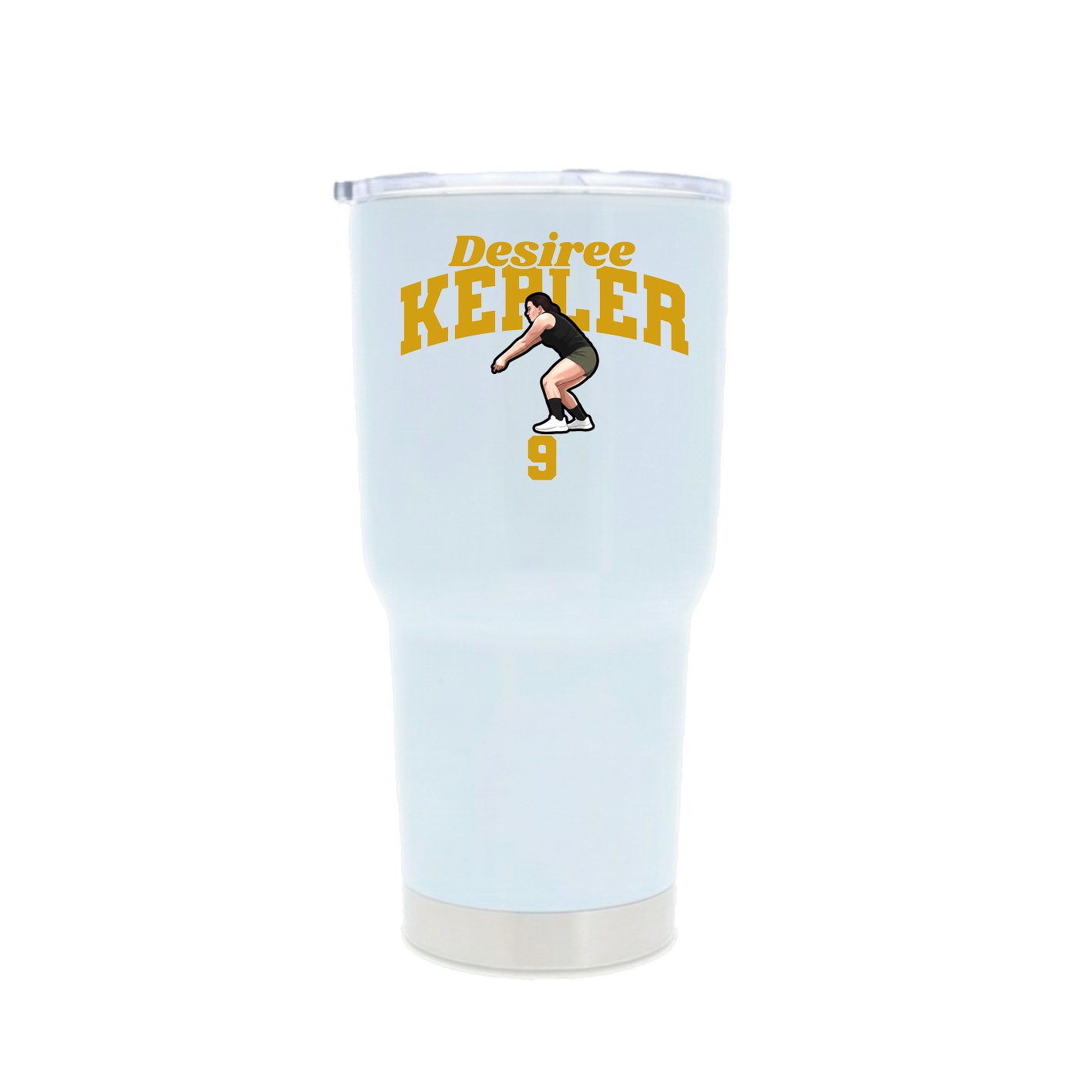 30oz Stainless Steel Tumbler — Signature Arch in White