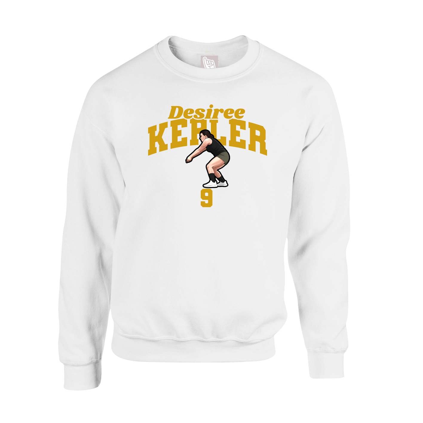 Fleece Crew — Signature Arch in White