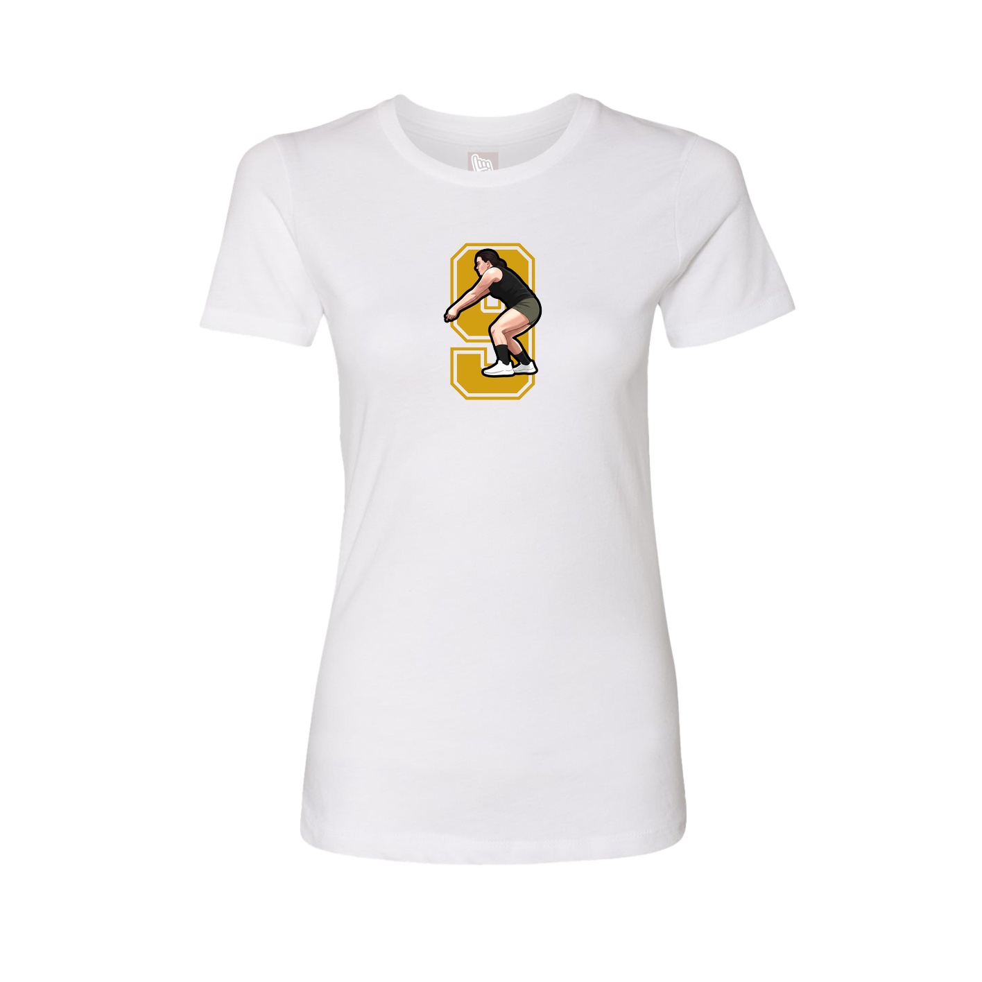 Womens Tee — Number in White