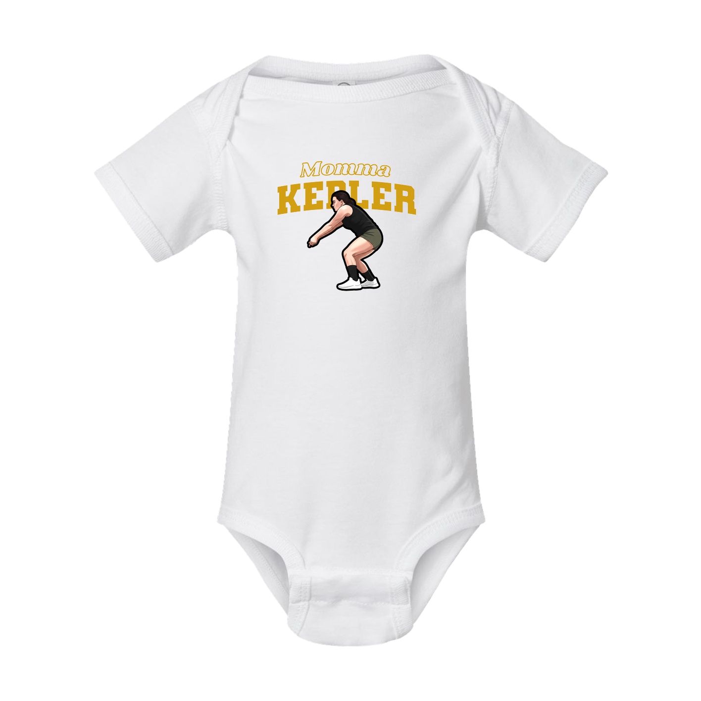 Baby Onesie — Mothers Day Block in White