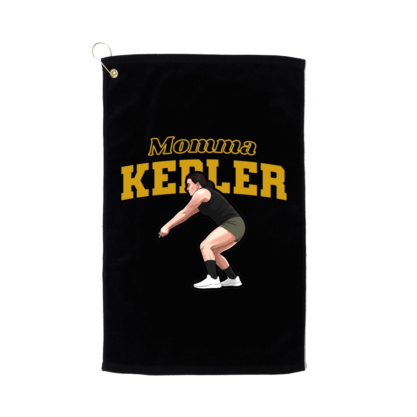 Golf Towel — Mothers Day Block in Black