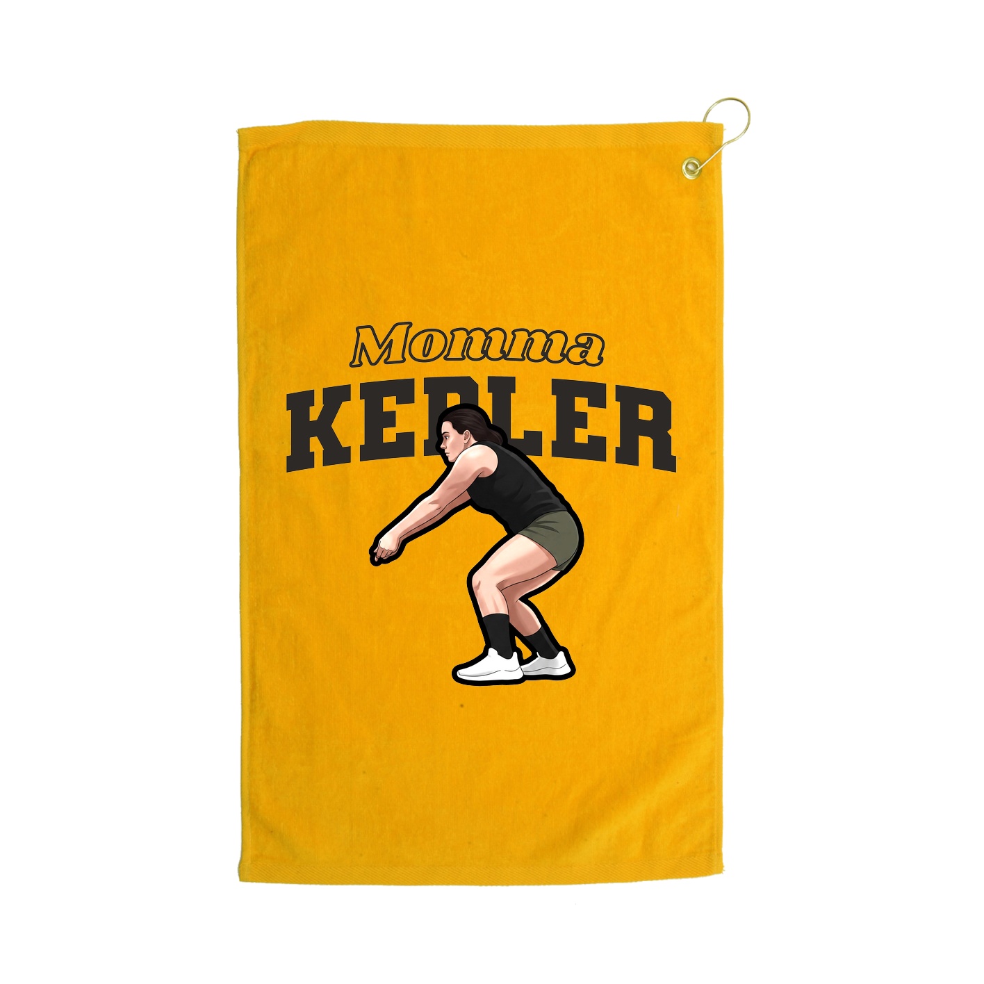 Golf Towel — Mothers Day Block in Gold