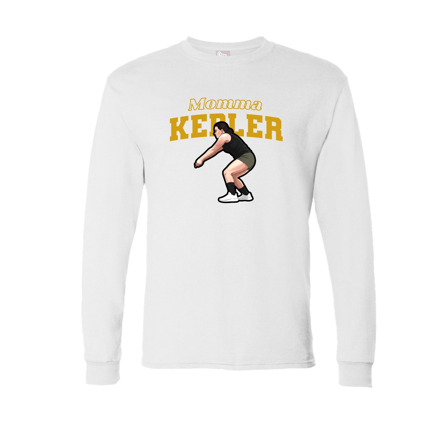 Long Sleeve Tee — Mothers Day Block in White