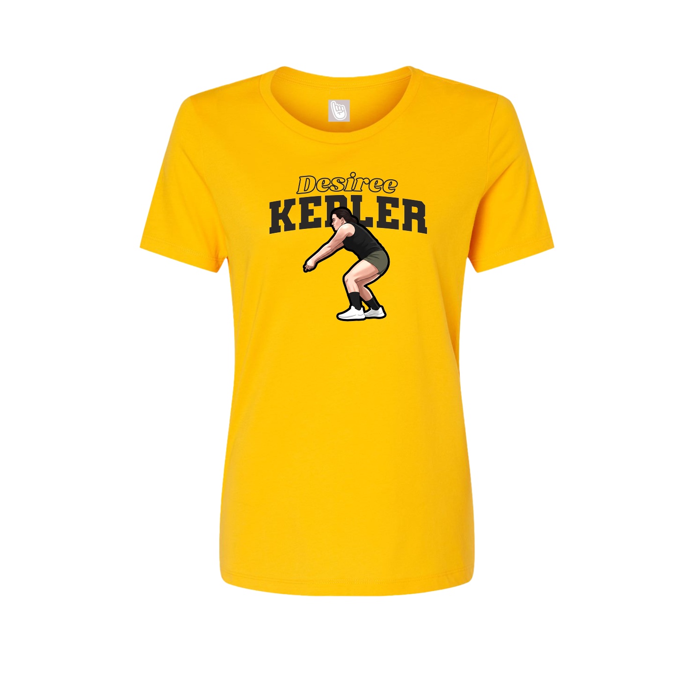 Womens Tee — Name Arch in Gold