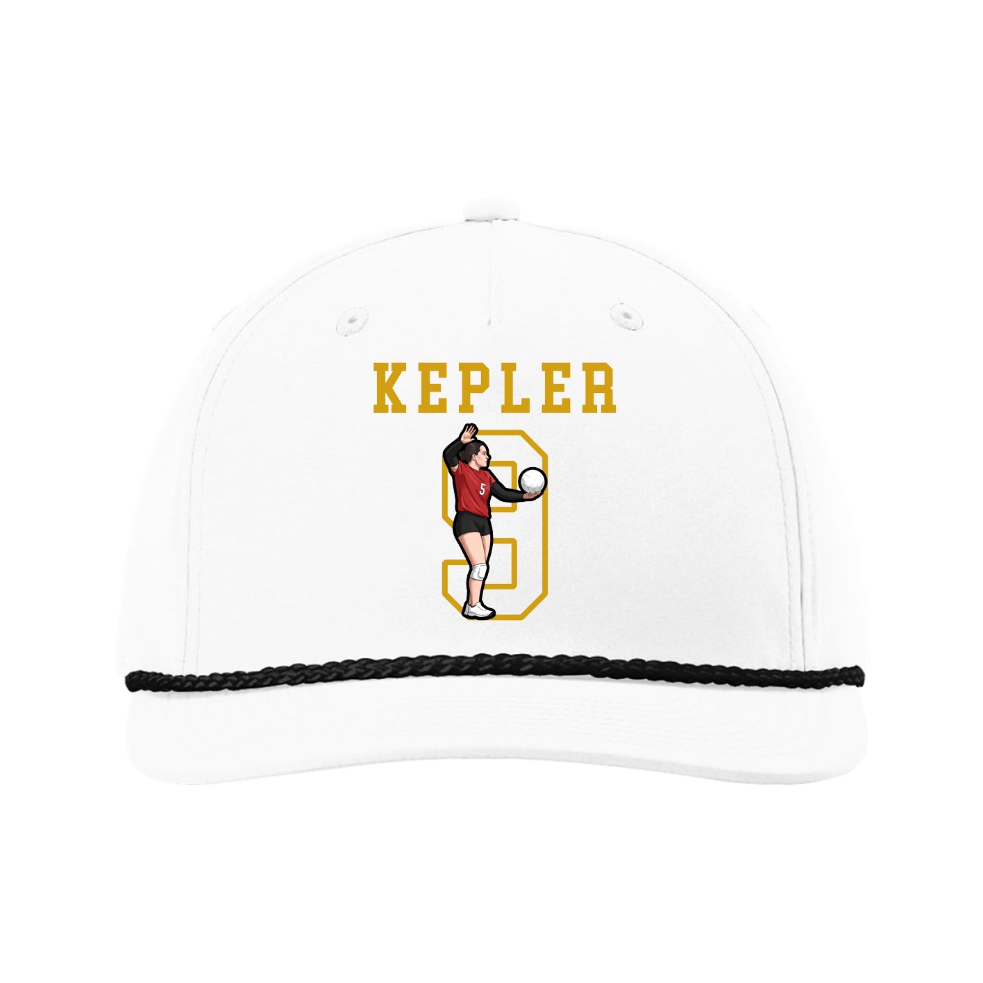 Five-Panel Classic Rope Cap — Shirsey in White