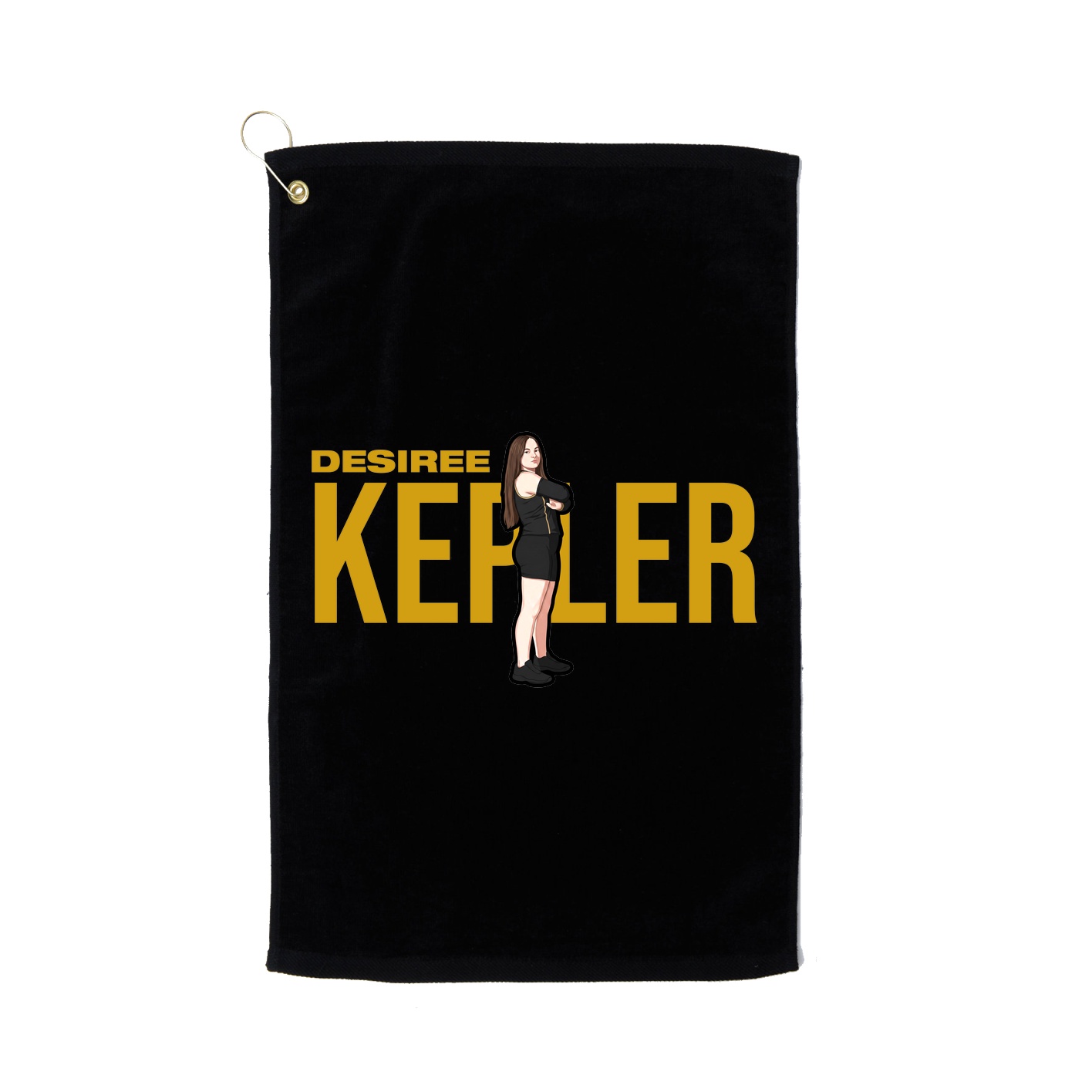 Golf Towel — Player Name in Black