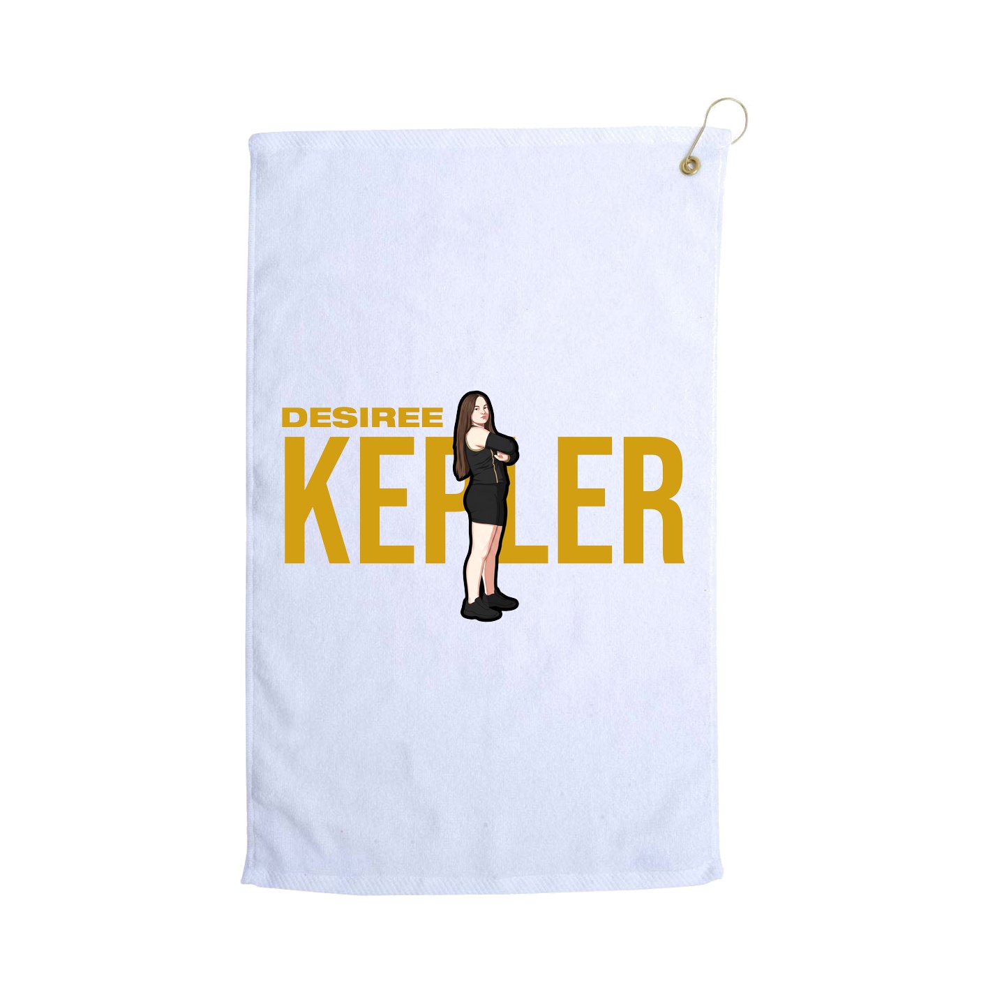 Golf Towel — Player Name in White