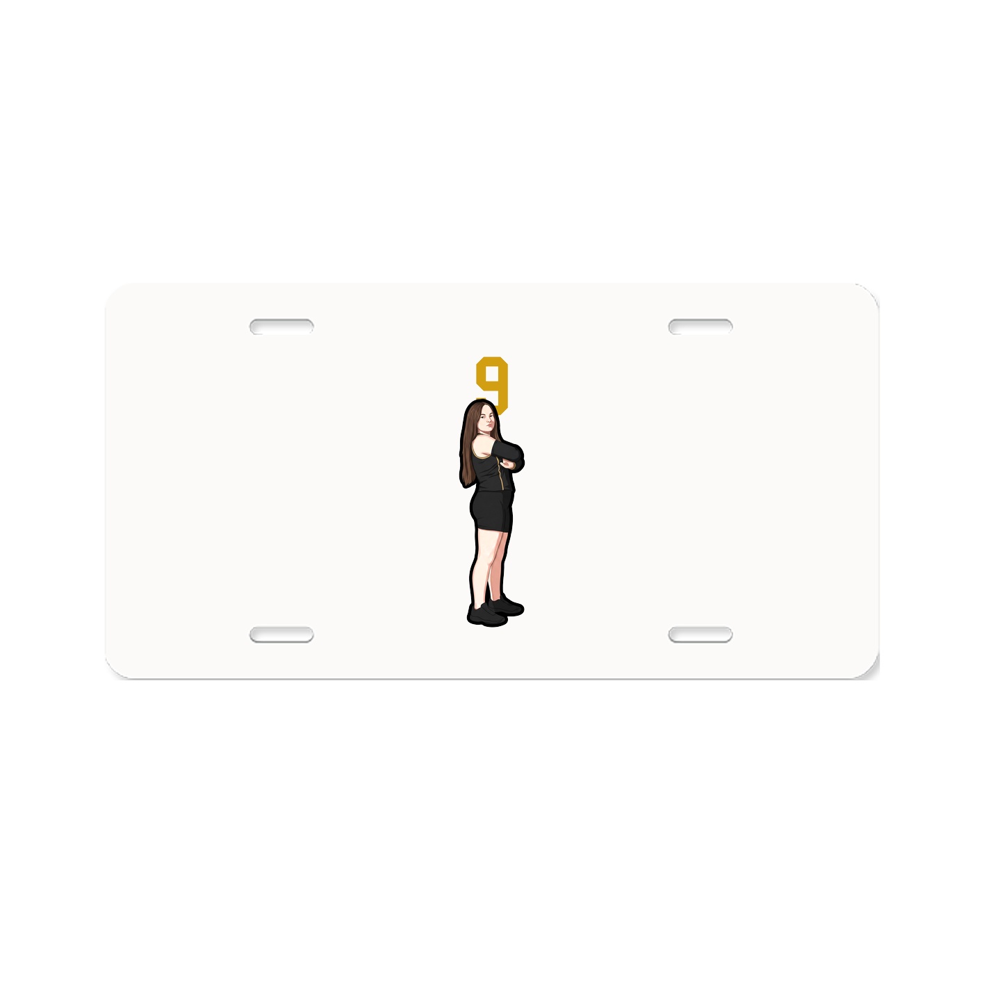 License Plate — Number Top in Classic