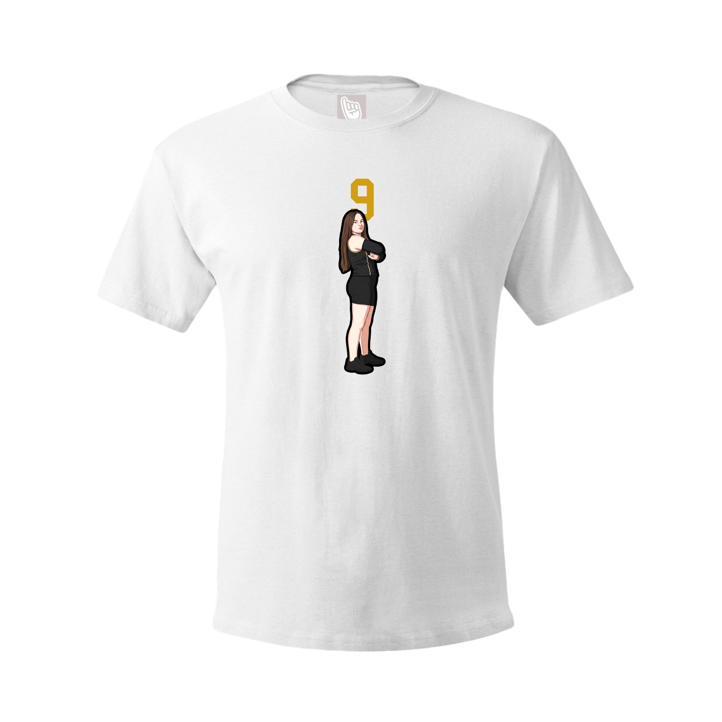 Youth Tee — Number Top in White
