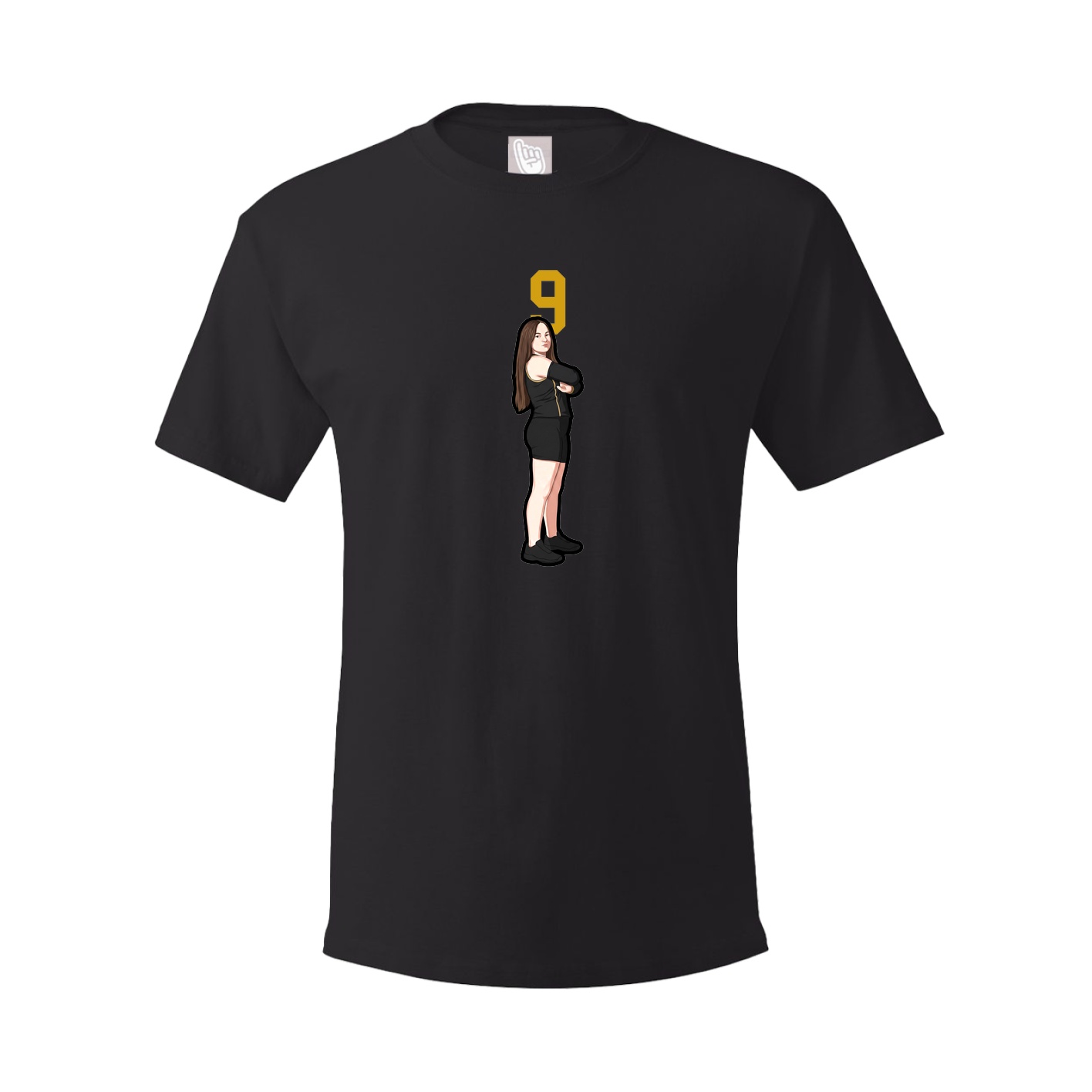 Youth Tee — Number Top in Black