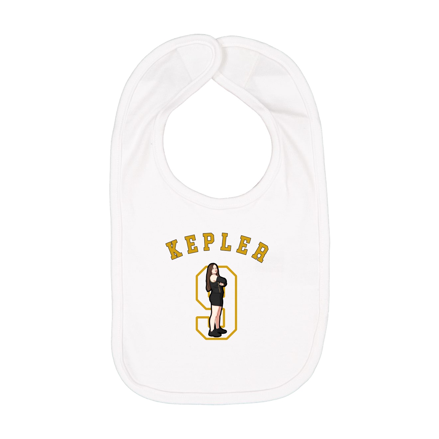 Infant Bib — Shirsey Arch in White