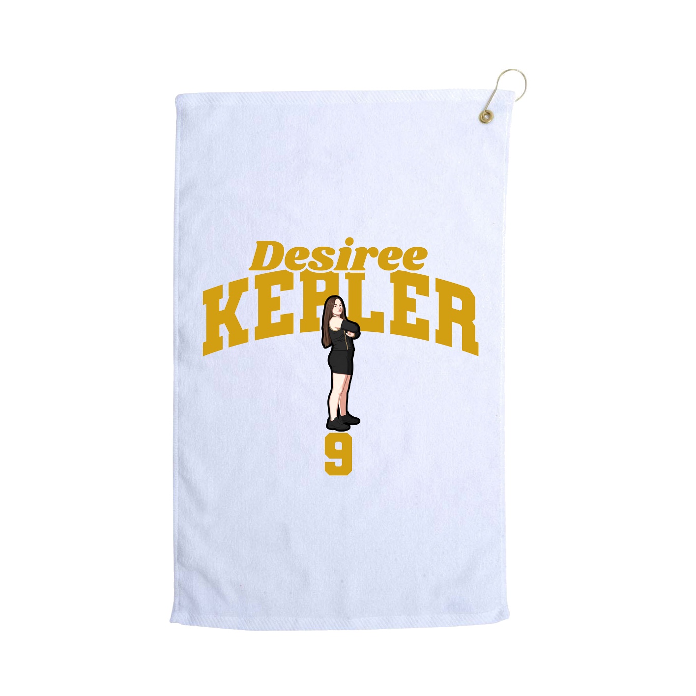 Golf Towel — Signature Arch in White