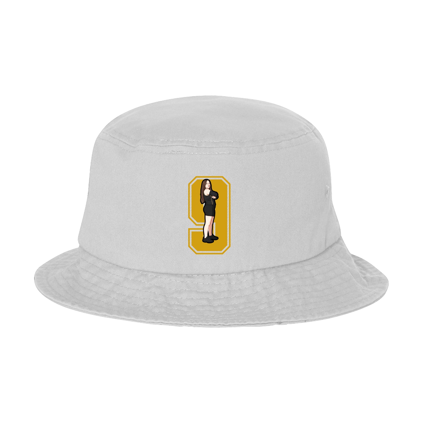 Bucket Cap — Number in White