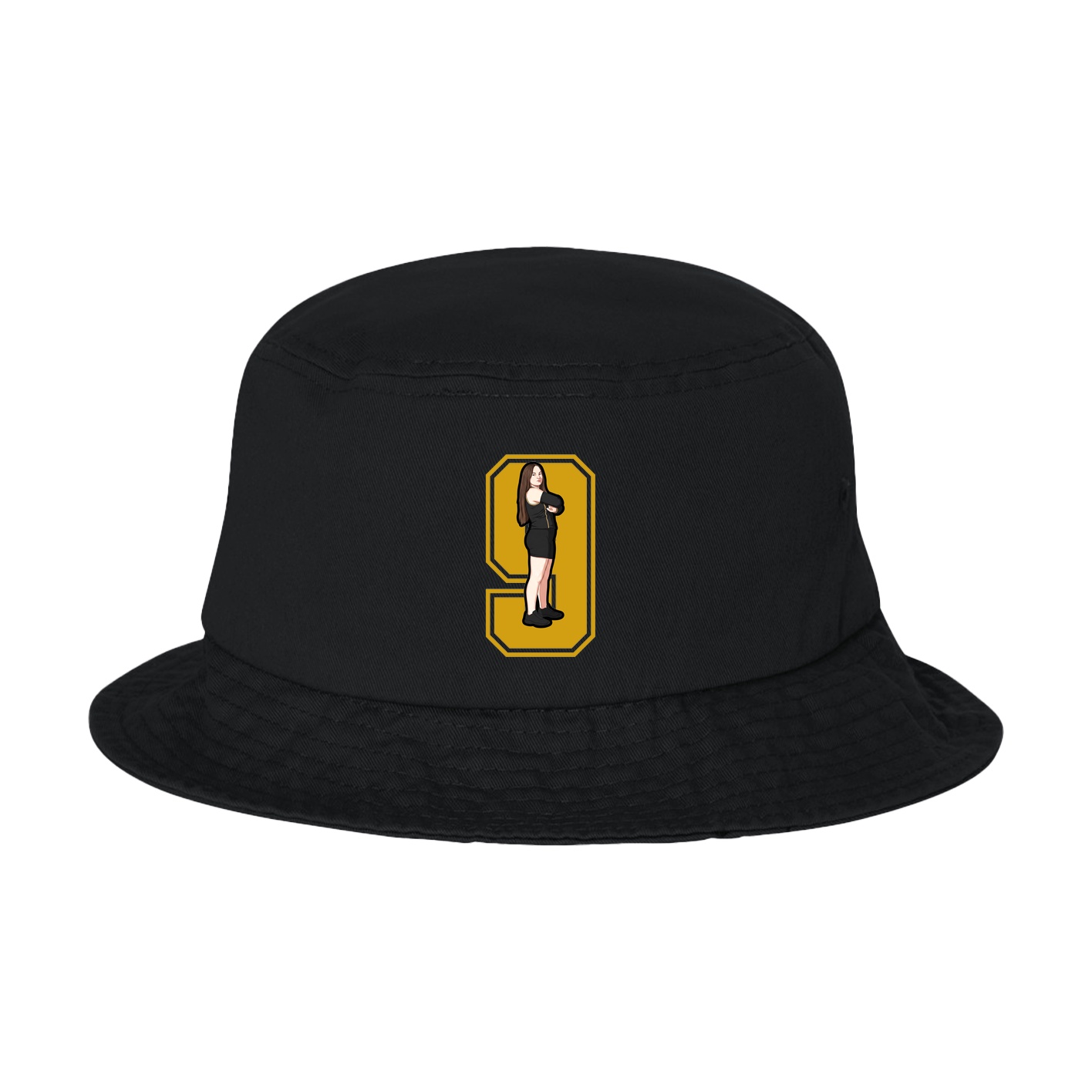Bucket Cap — Number in Black