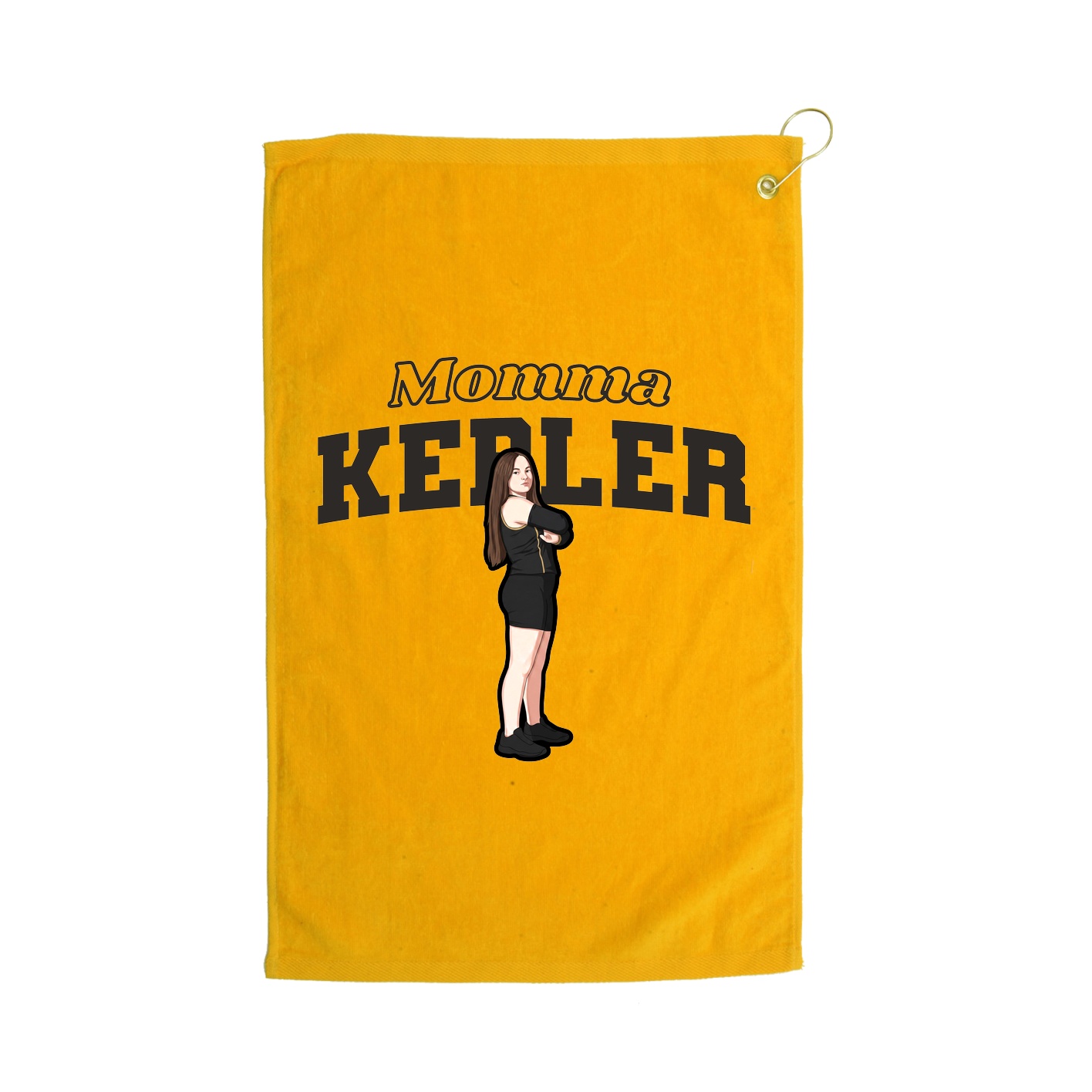 Golf Towel — Mothers Day Block in Gold