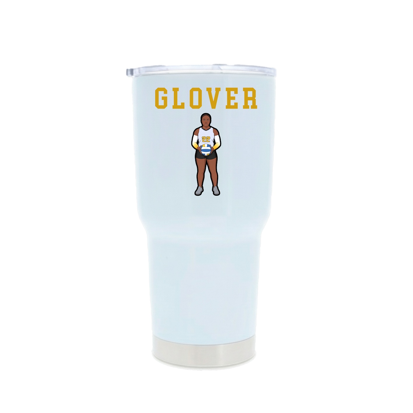30oz Stainless Steel Tumbler — Shirsey in White
