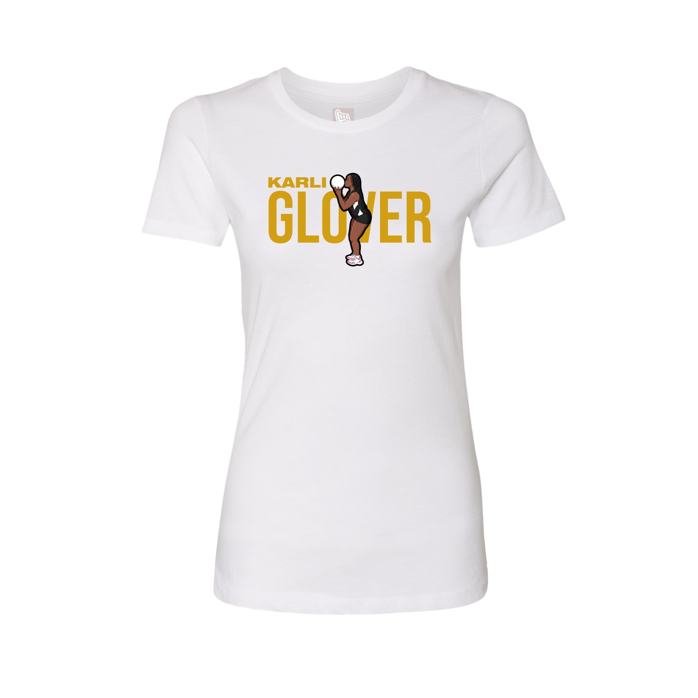 Womens Tee — Player Name in White