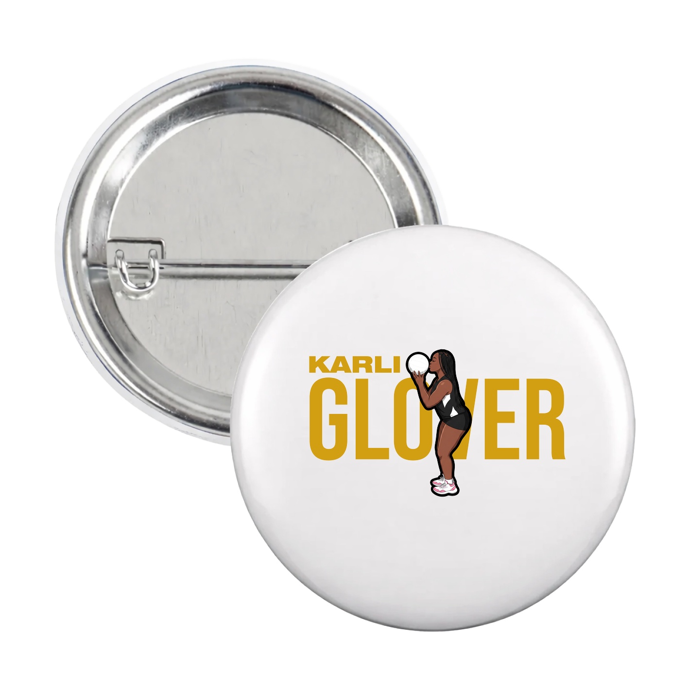 Game Day Button — Player Name in White