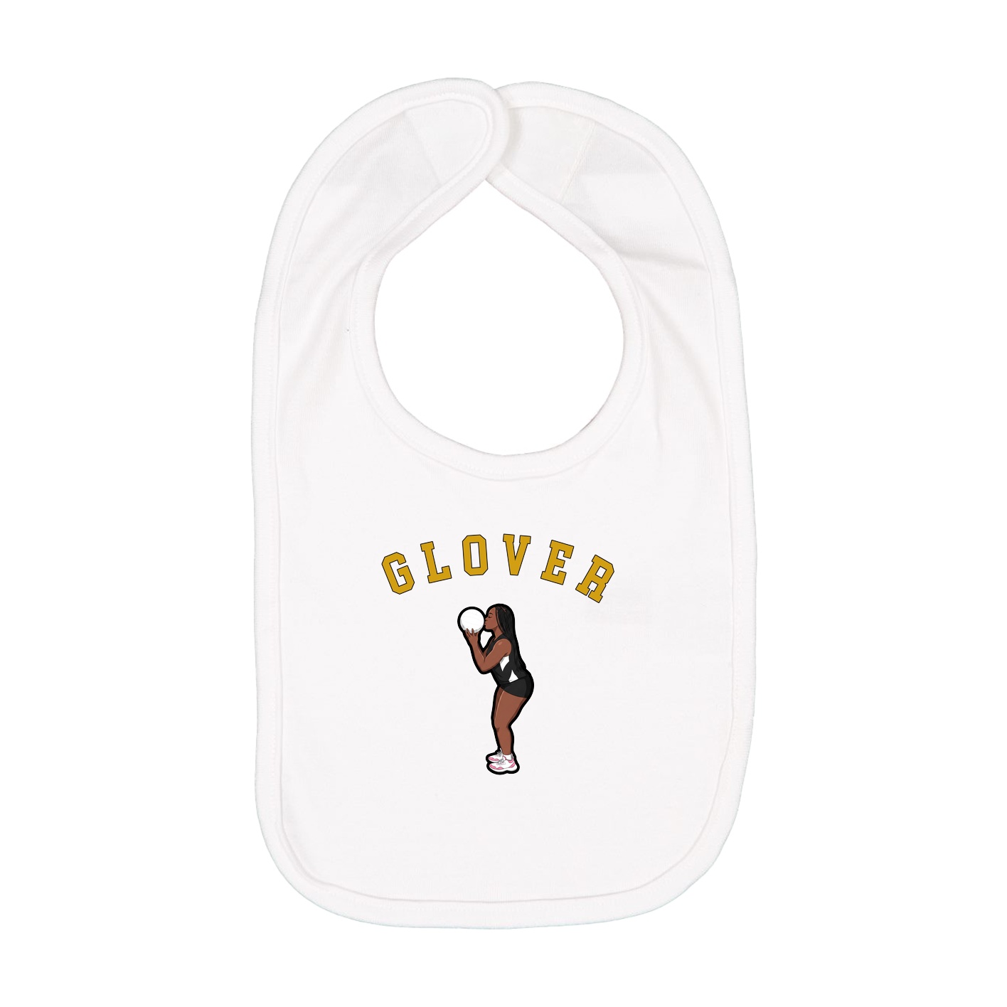 Infant Bib — Shirsey Arch in White